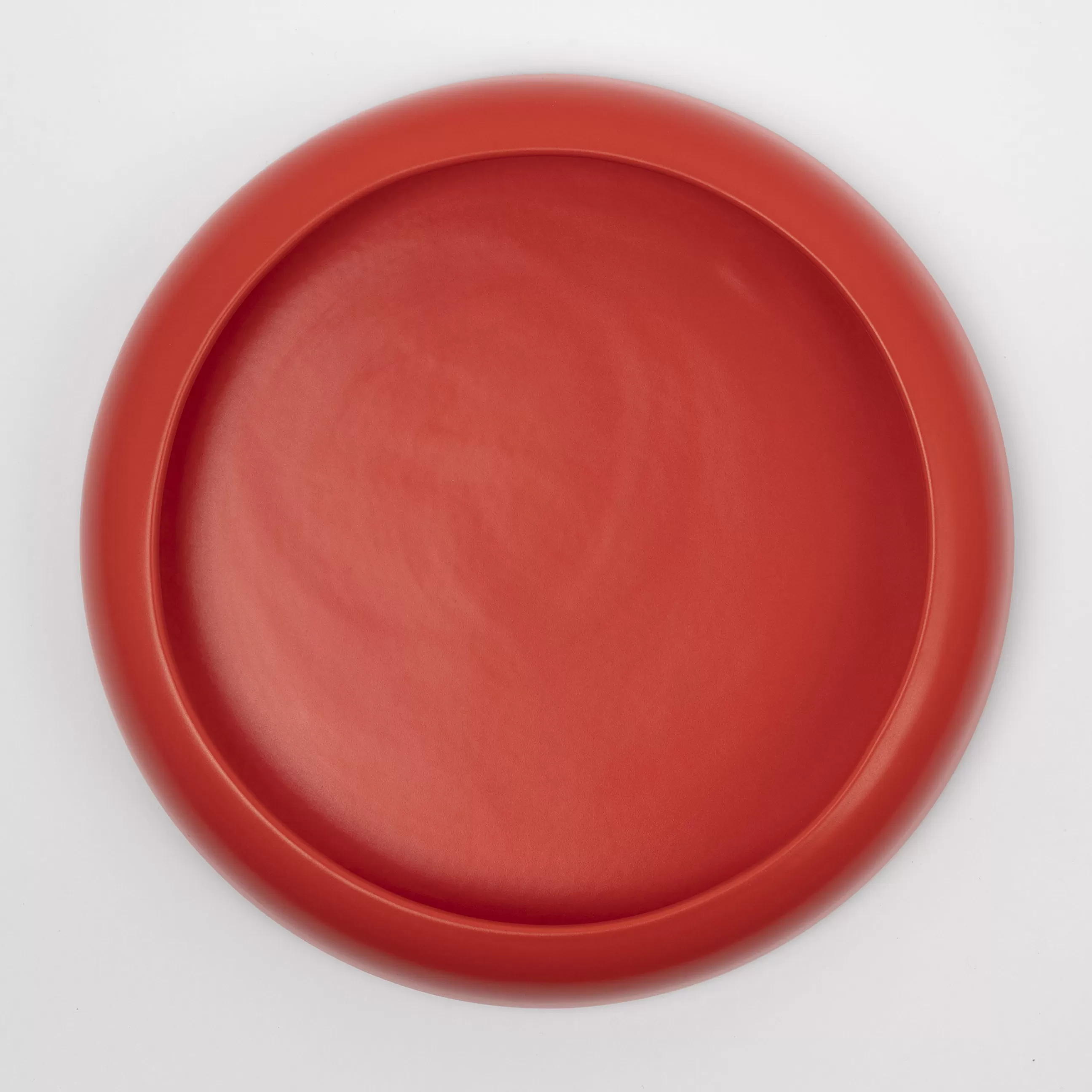 Corbeilles Centres De Table>raawii Coupe Omar 02 Ceramique Rose Orange / Plat - Large / O 30,8 X H 6,3 Cm - Fait Main - Corail Soutenu