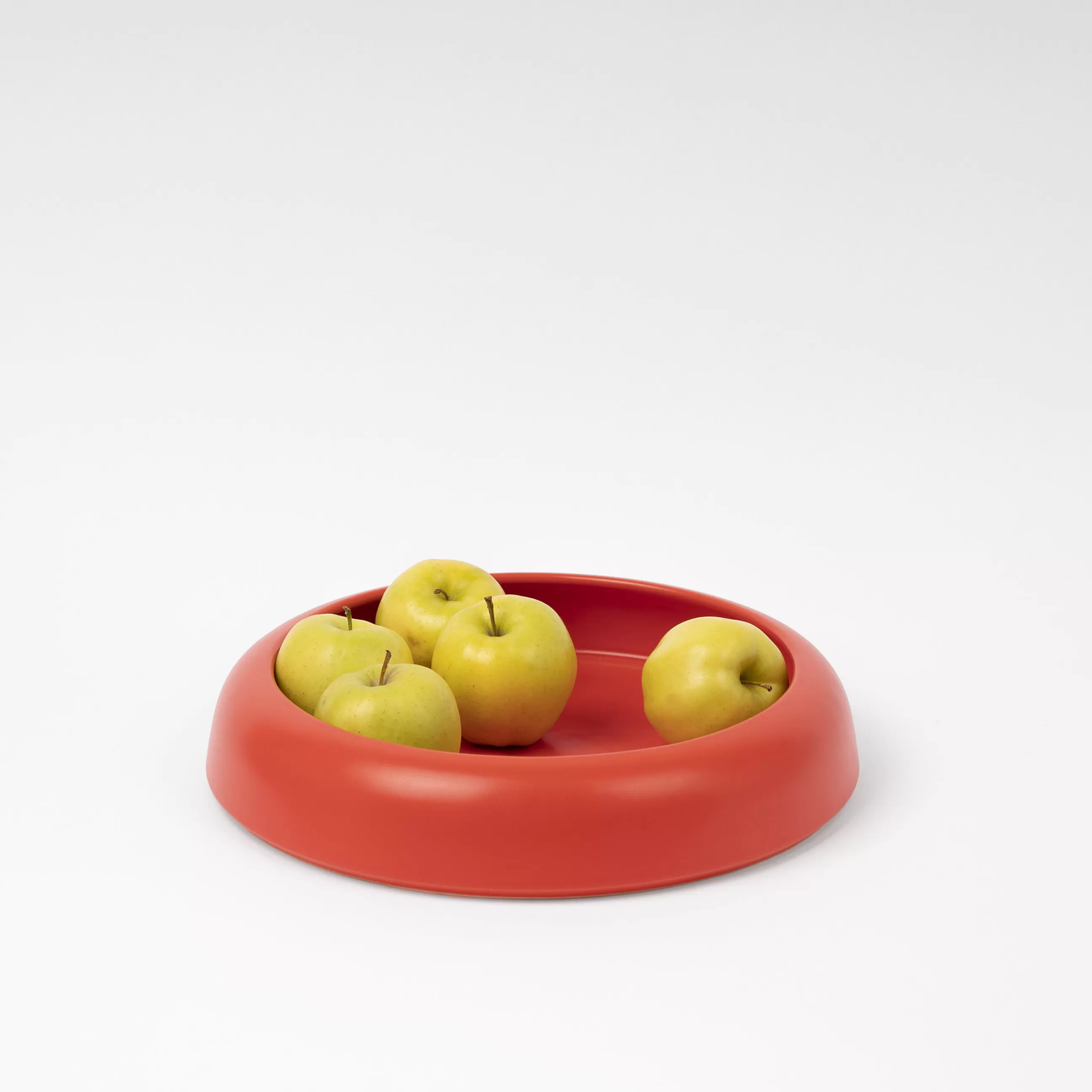 Corbeilles Centres De Table>raawii Coupe Omar 02 Ceramique Rose Orange / Plat - Large / O 30,8 X H 6,3 Cm - Fait Main - Corail Soutenu