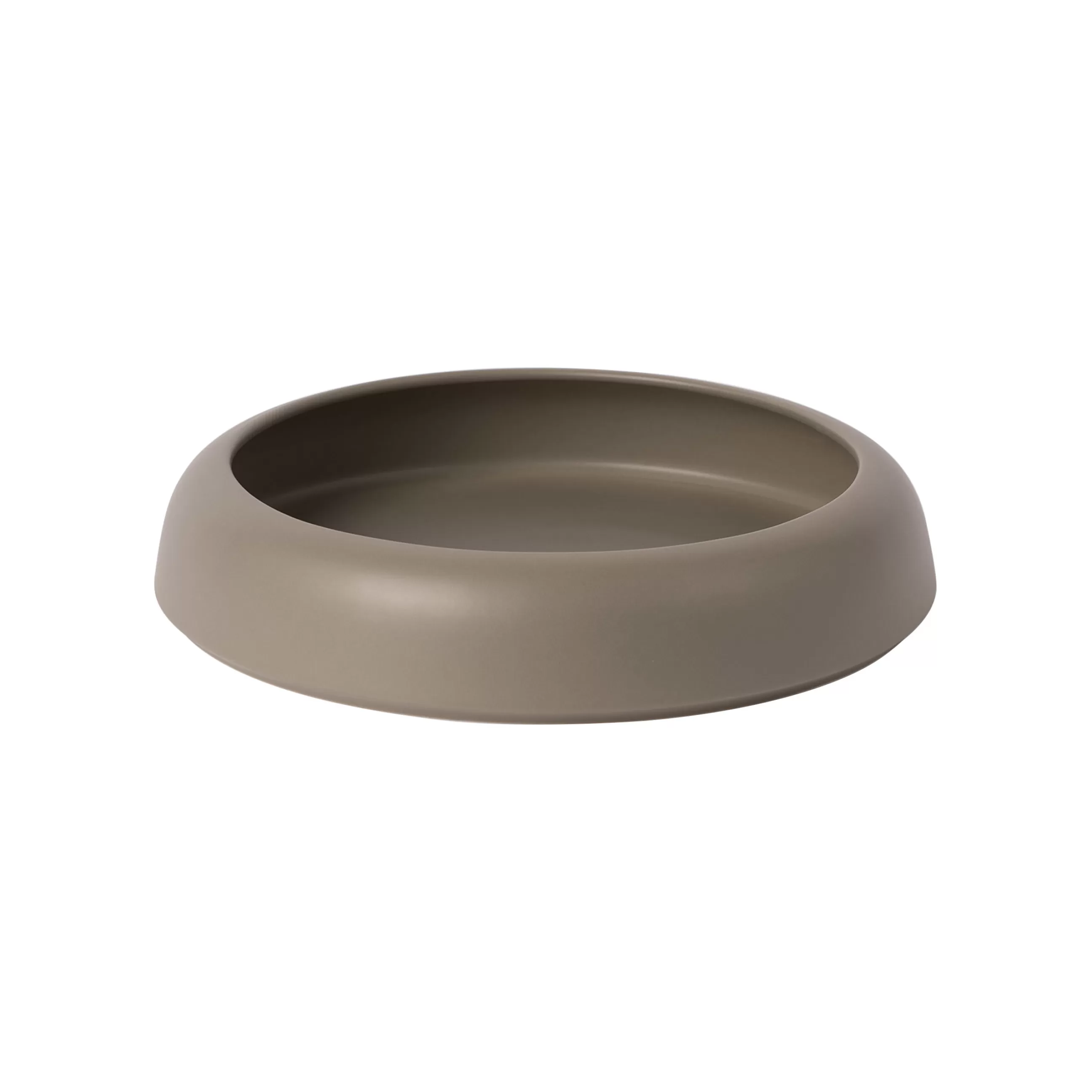Corbeilles Centres De Table>raawii Coupe Omar 02 Ceramique Vert / Plat - Large / O 30,8 X H 6,3 Cm - Fait Main - Vert Fume