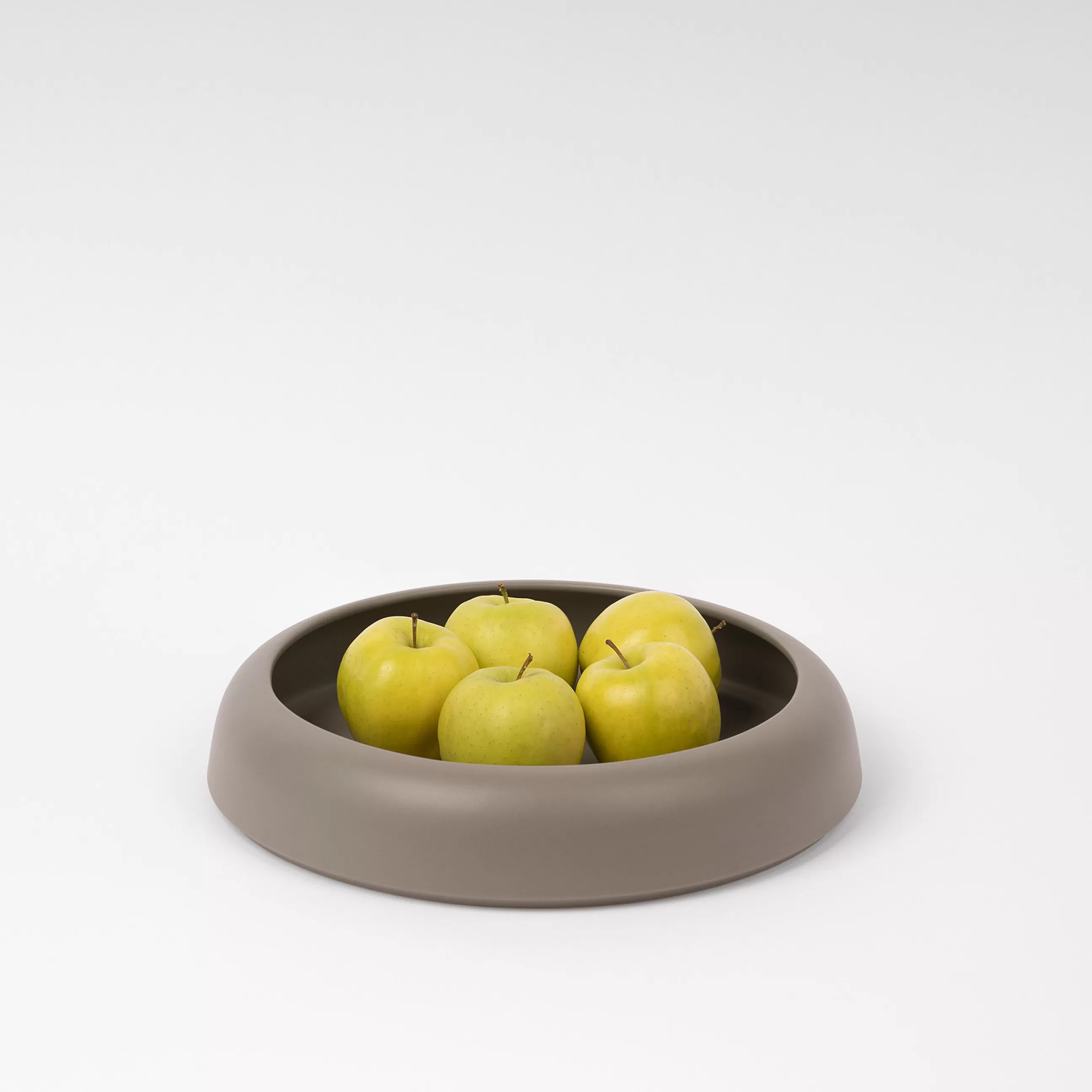 Corbeilles Centres De Table>raawii Coupe Omar 02 Ceramique Vert / Plat - Large / O 30,8 X H 6,3 Cm - Fait Main - Vert Fume