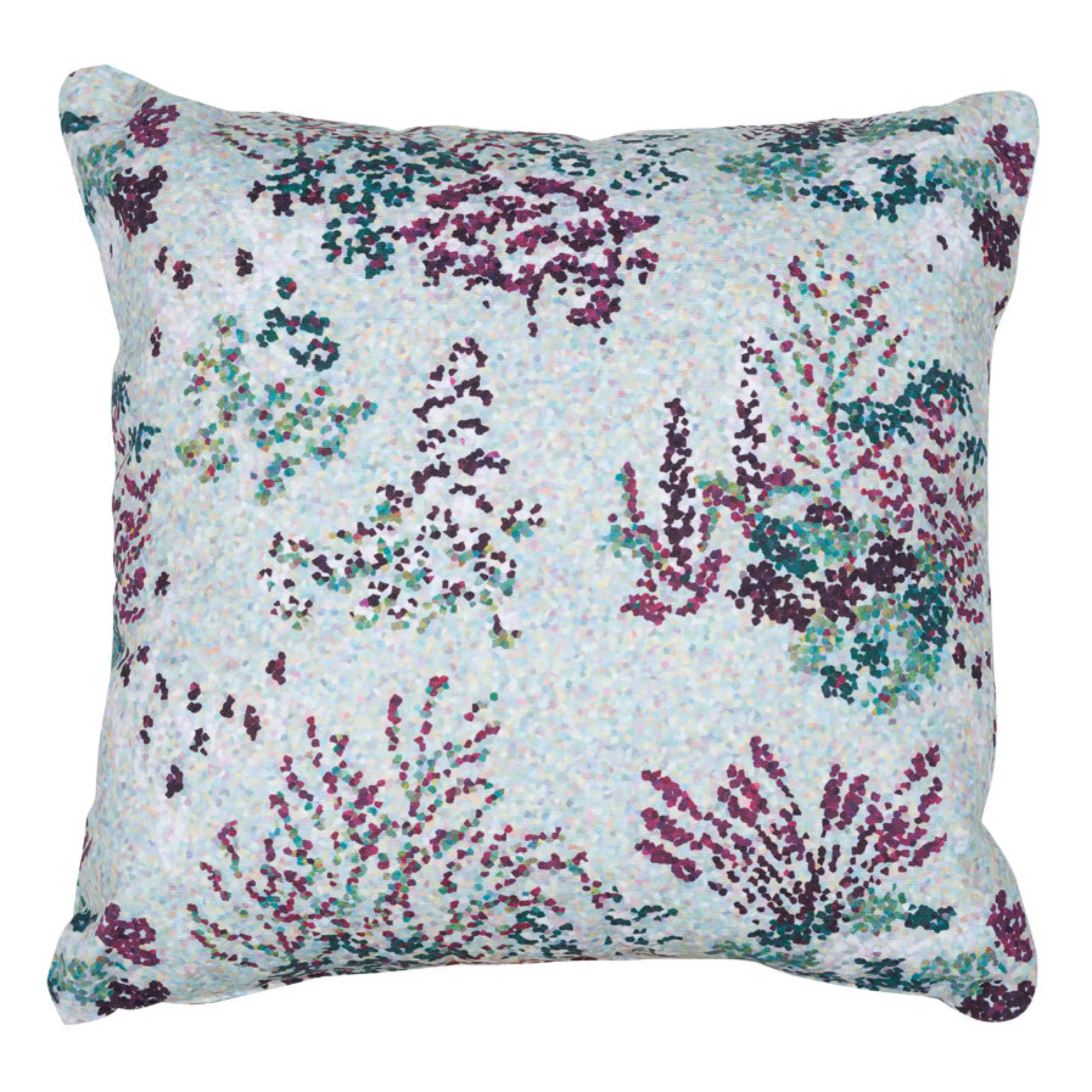 Poufs Coussins Tapis D'extérieur>Fermob Coussin D'extérieur Bouquet Sauvage - Pixels Tissu Vert / 44  X 44 Cm - Menthe Glaciale