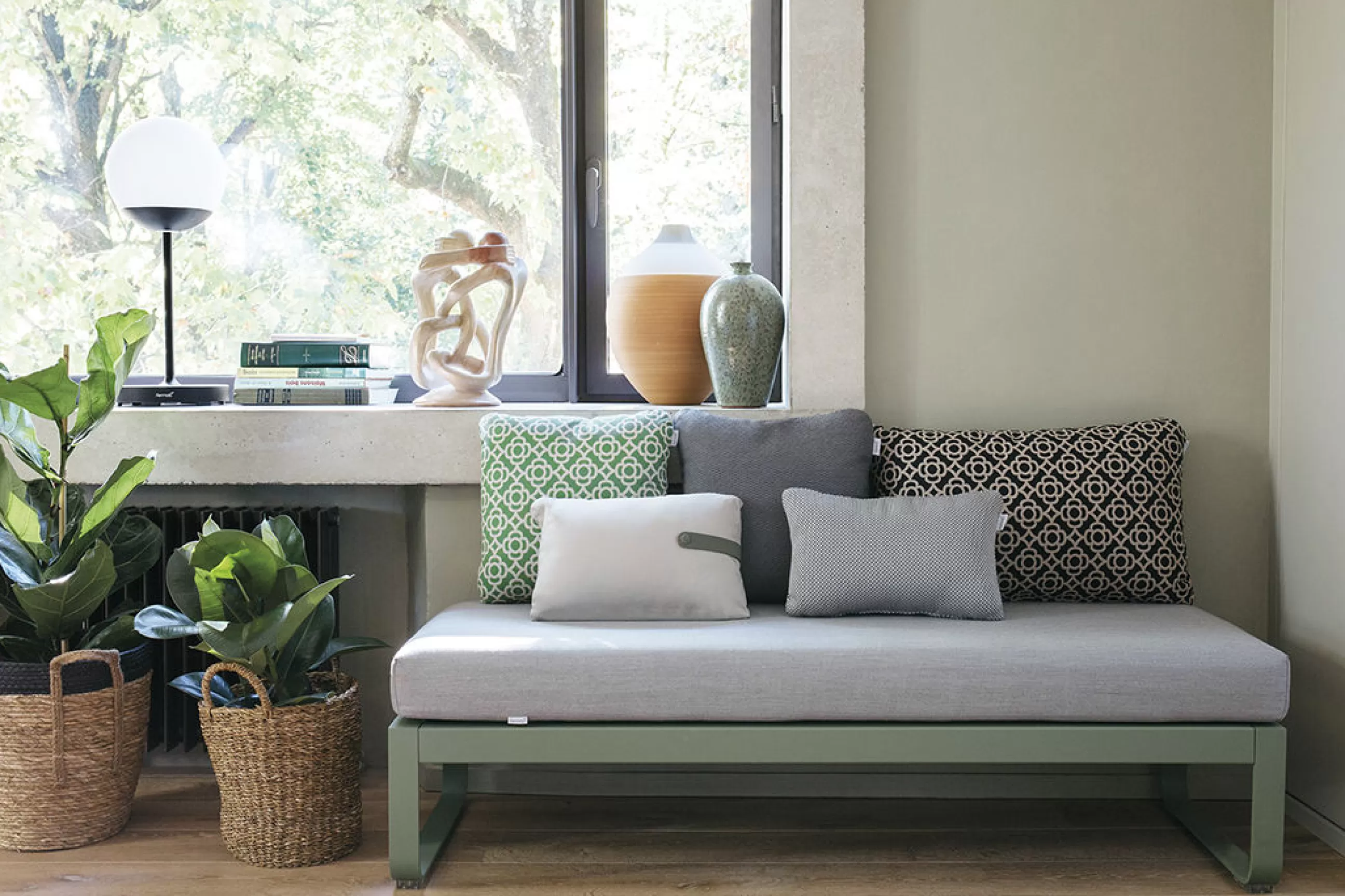 Poufs Coussins Tapis D'extérieur>Fermob Coussin D'extérieur Evasion Tissu Gris Noir / 44 X 44 Cm - Carbone