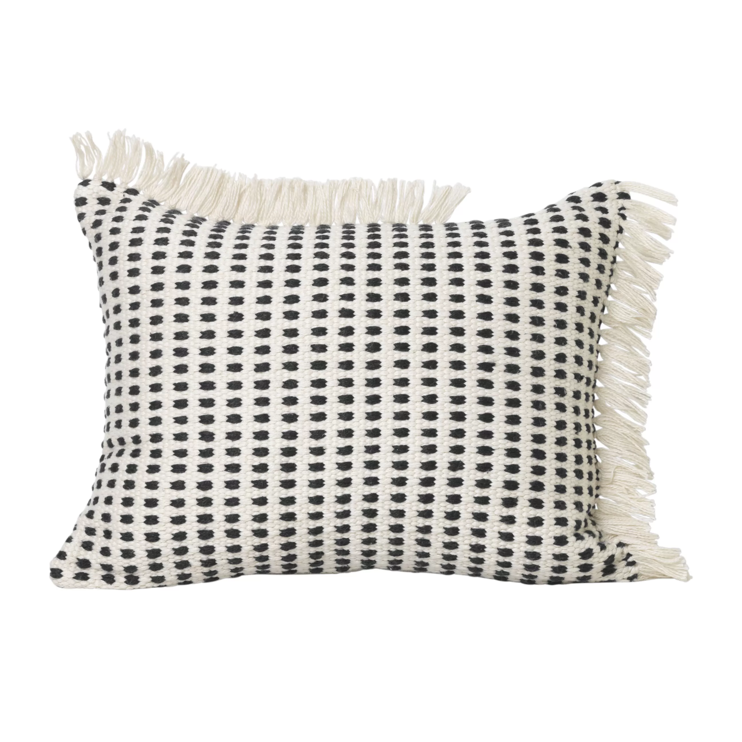 Poufs Coussins Tapis D'extérieur>Ferm Living Coussin D'extérieur Way Tissu Bleu / 70 X 50 Cm - Bouteilles En Plastique Recyclees - Blanc Casse - Bleu