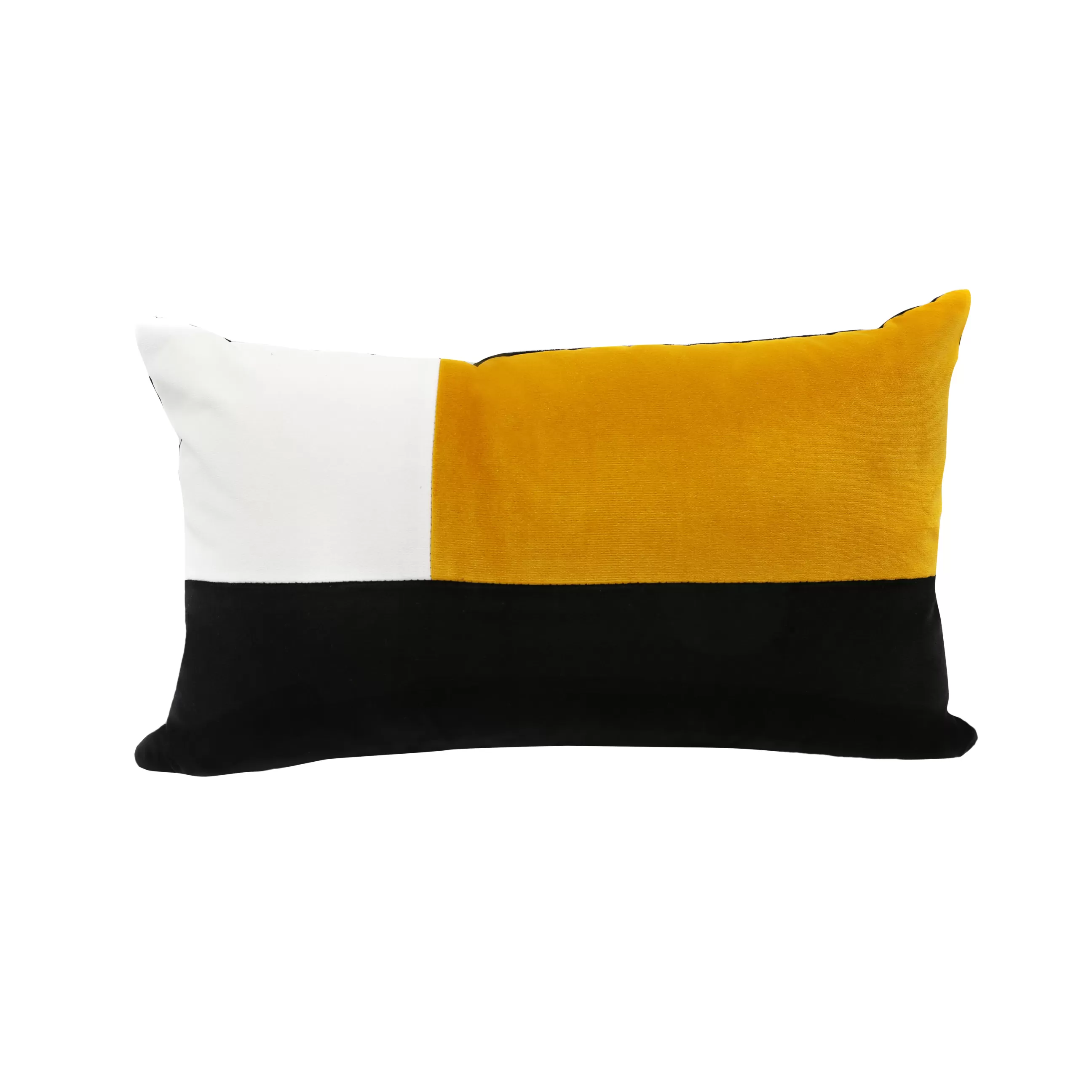 Déco Textile>Maison Sarah Lavoine Coussin Echec Et Mat Tissu Jaune / Velours - 30 X 50 Cm - Jasmin - Noir - Ocre