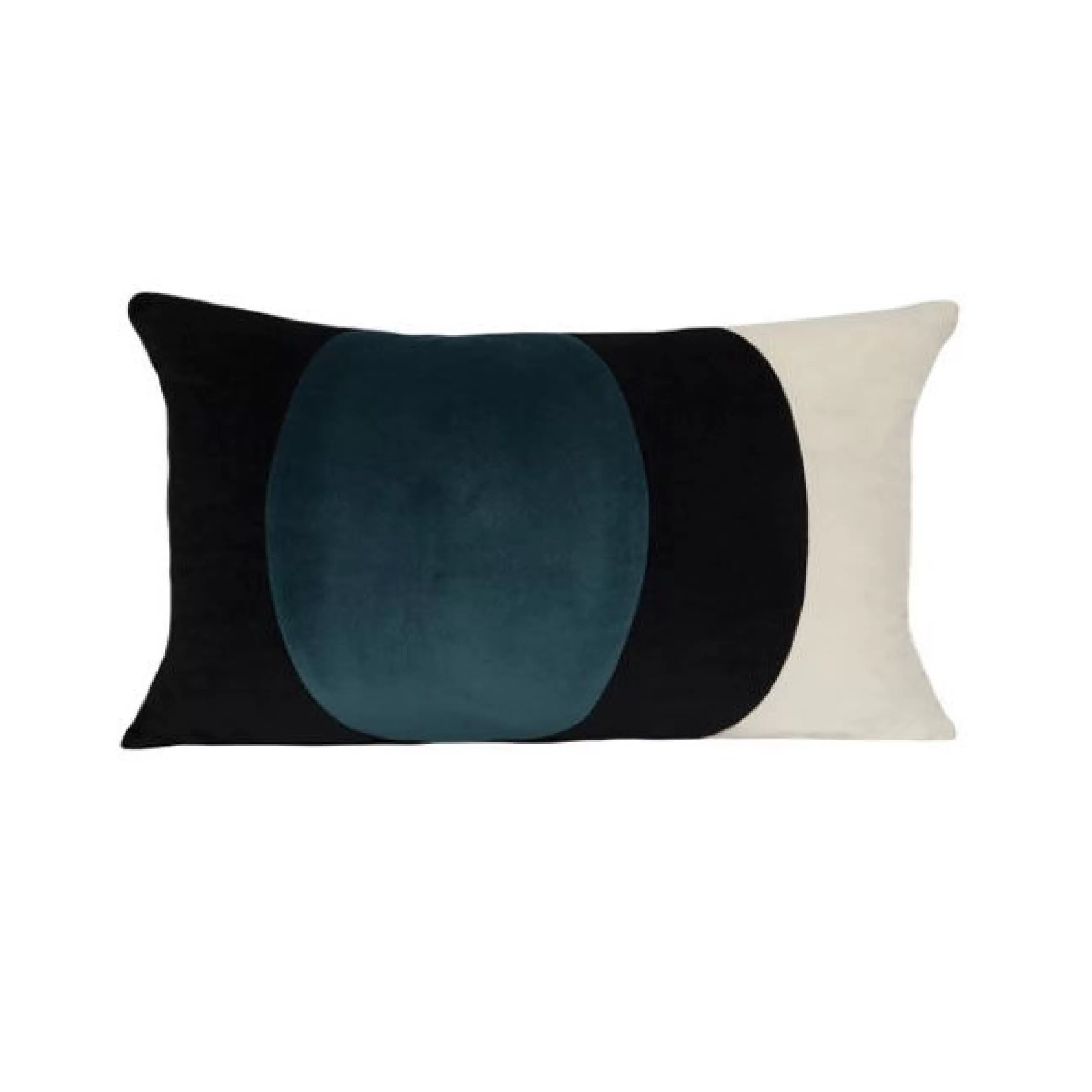 Déco Textile>Maison Sarah Lavoine Coussin Lune Tissu Bleu / Velours - 50 X 30 Cm - Blanc - Bleu Sarah - Noir