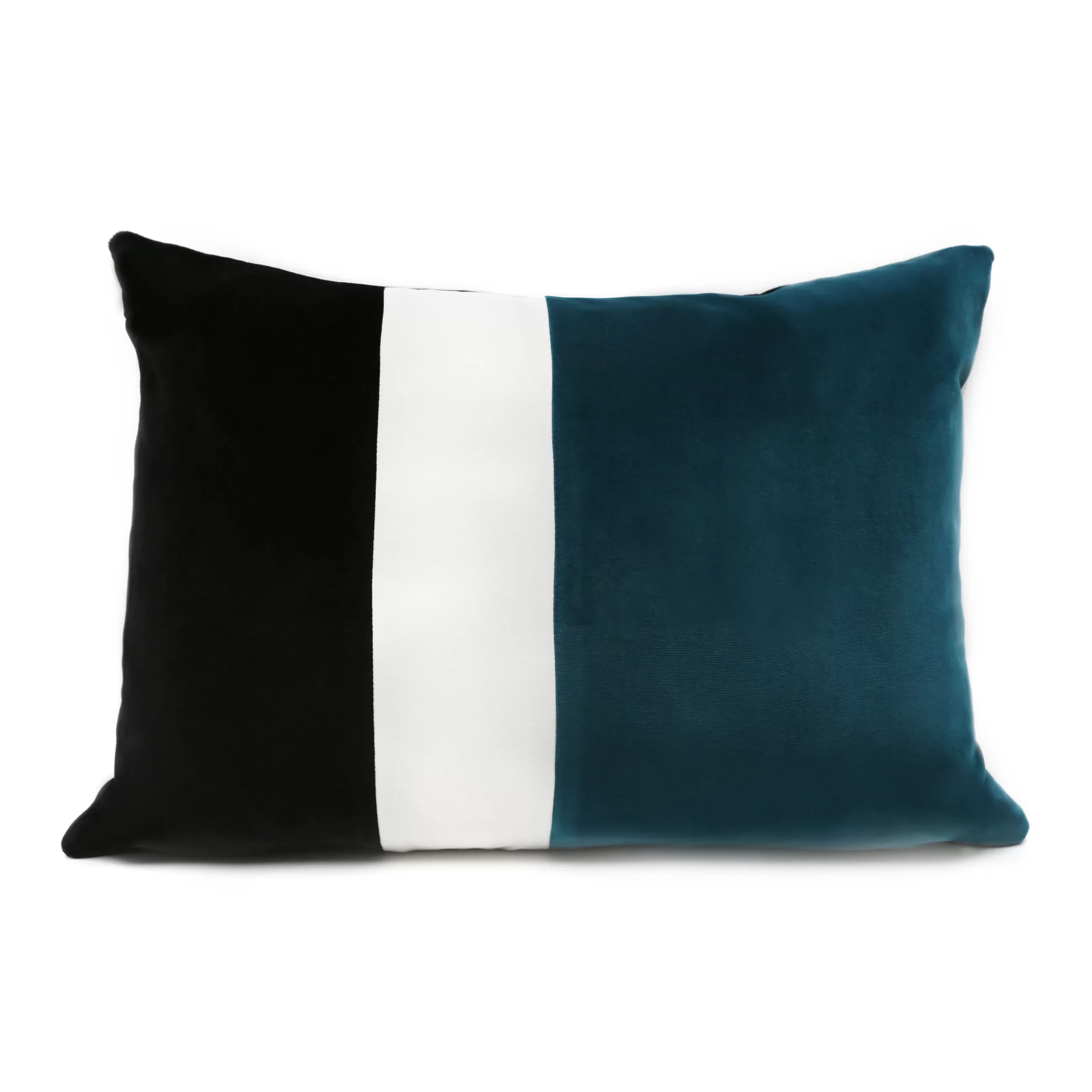 Déco Textile>Maison Sarah Lavoine Coussin Sicilia Tissu Bleu / Velours - 40 X 55 Cm - Bleu - Jasmin - Noir