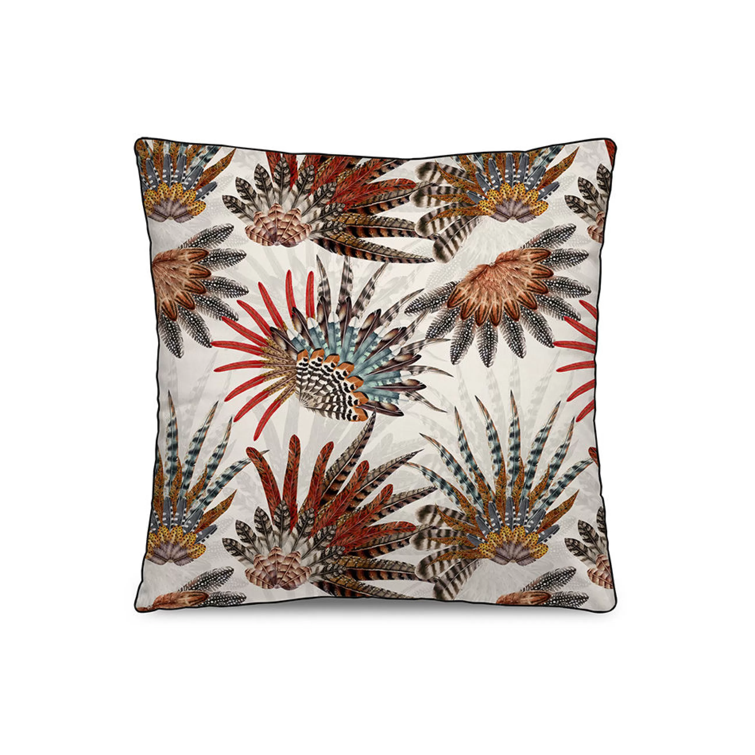 Déco Textile>PODEVACHE Coussin Venezuela Tissu Multicolore / 45 X 45 Cm - Velours - Blanc - Multicolore