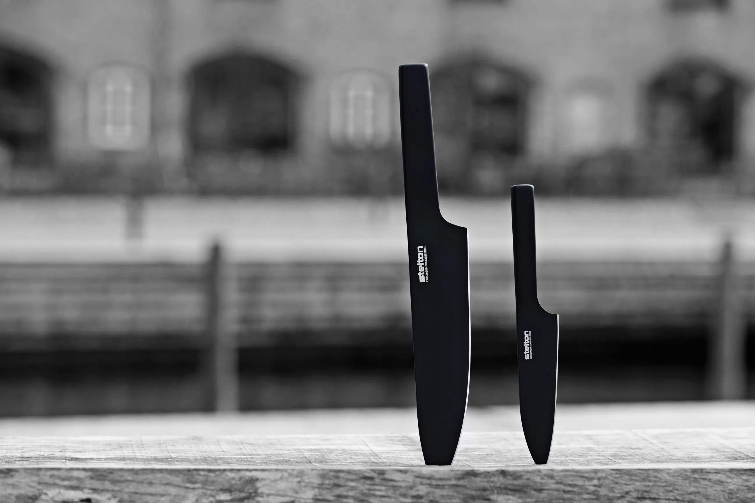 Couteaux Et Planches À Découper>Stelton Couteau Pure Black Metal/ A Viande - L 36 Cm - Noir