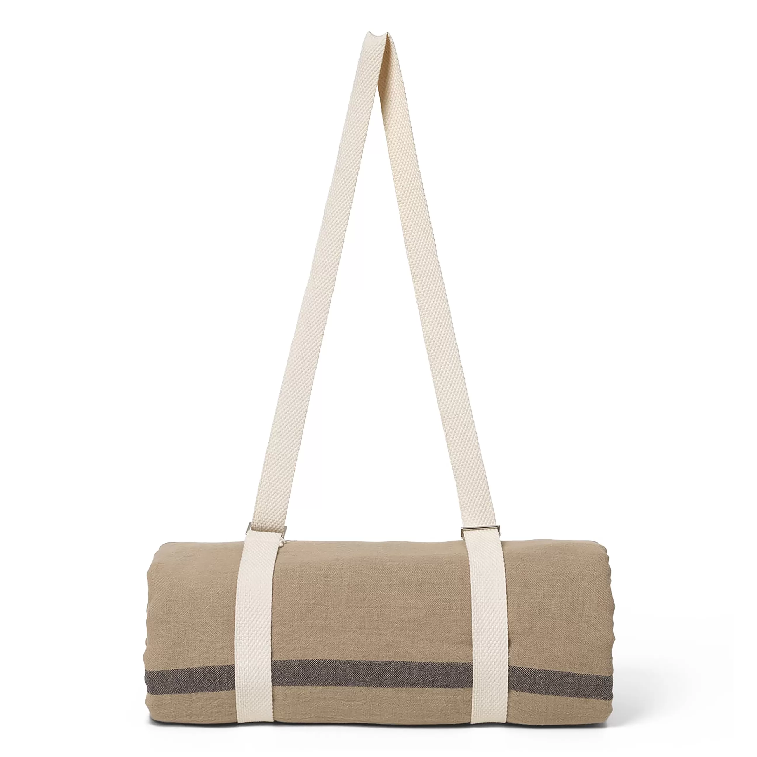 Jeux Et Loisirs>Ferm Living Couverture De Pique-Nique Yard Picnic Tissu Beige / 180 X 180 Cm - Sangle De Transport - Noir - Sable