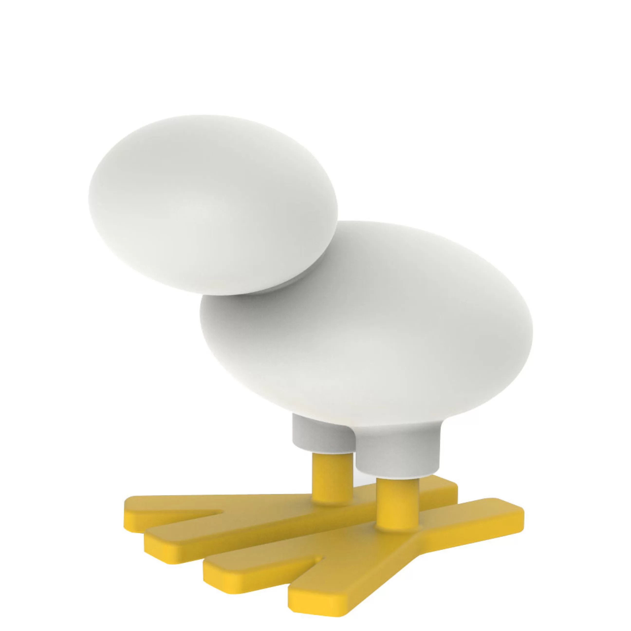 Mobilier Kids>Magis Décoration Mini Happy Bird Plastique Blanc / Tabouret Enfant - H 44 Cm - Blanc - Jaune