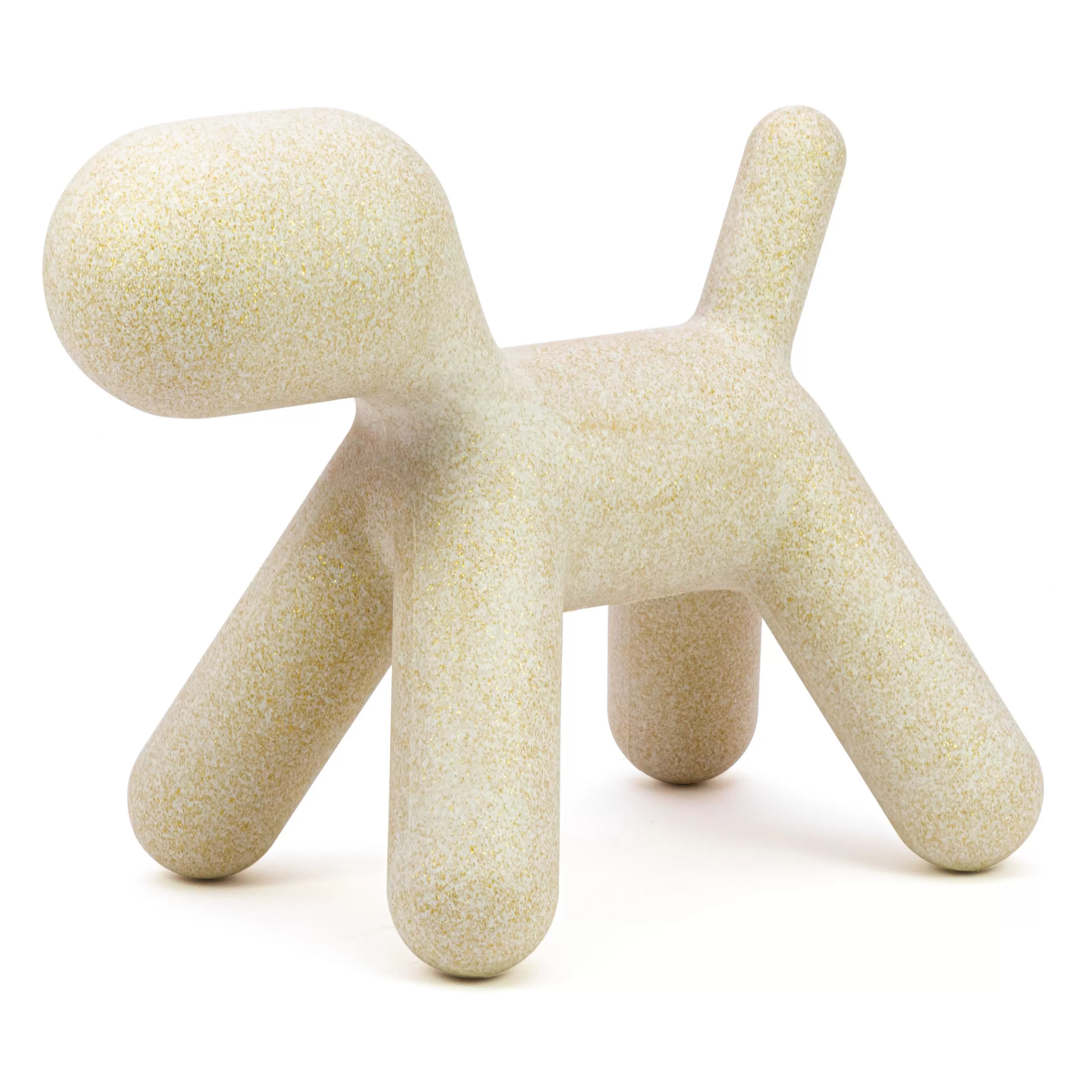 Déco Et Accessoires De Jardin>Magis Décoration Puppy Large Plastique Blanc /  L 69 Cm - Paillete : Edition Limitee Noel 2021 - Blanc - Or