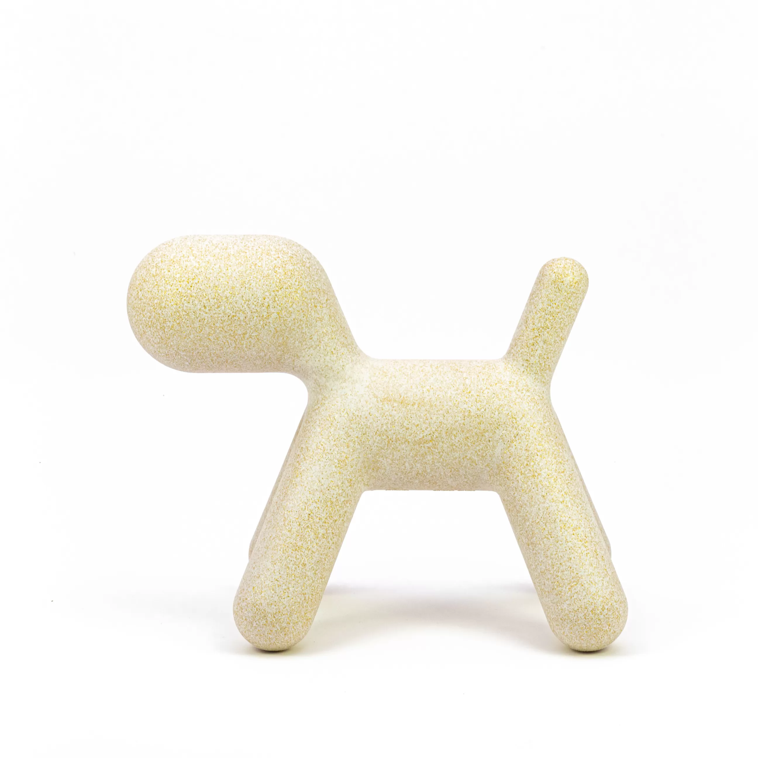 Déco Et Accessoires De Jardin>Magis Décoration Puppy Medium Plastique Blanc /  L 56 Cm - Paillete : Edition Limitee Noel 2021 - Blanc - Or