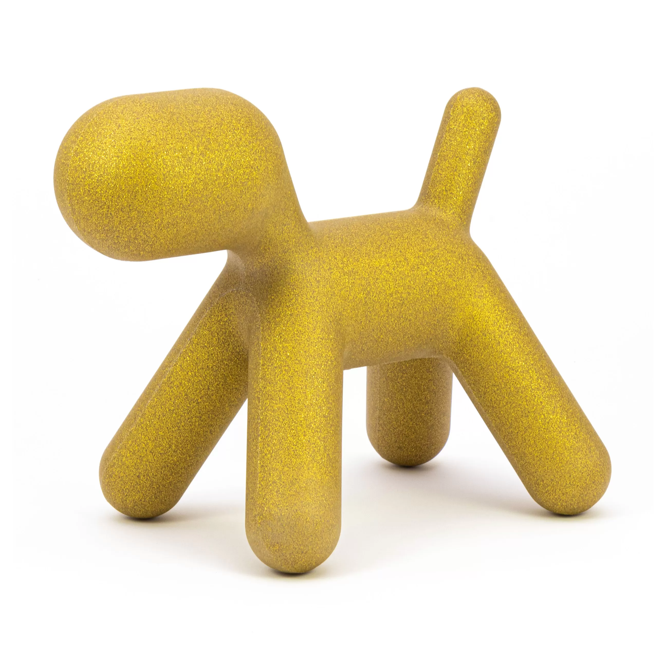 Déco Et Accessoires De Jardin>Magis Décation Puppy Medium Plastique Jaune /  L 56 Cm - Paillete : Edition Limitee Noel 2021 - Or