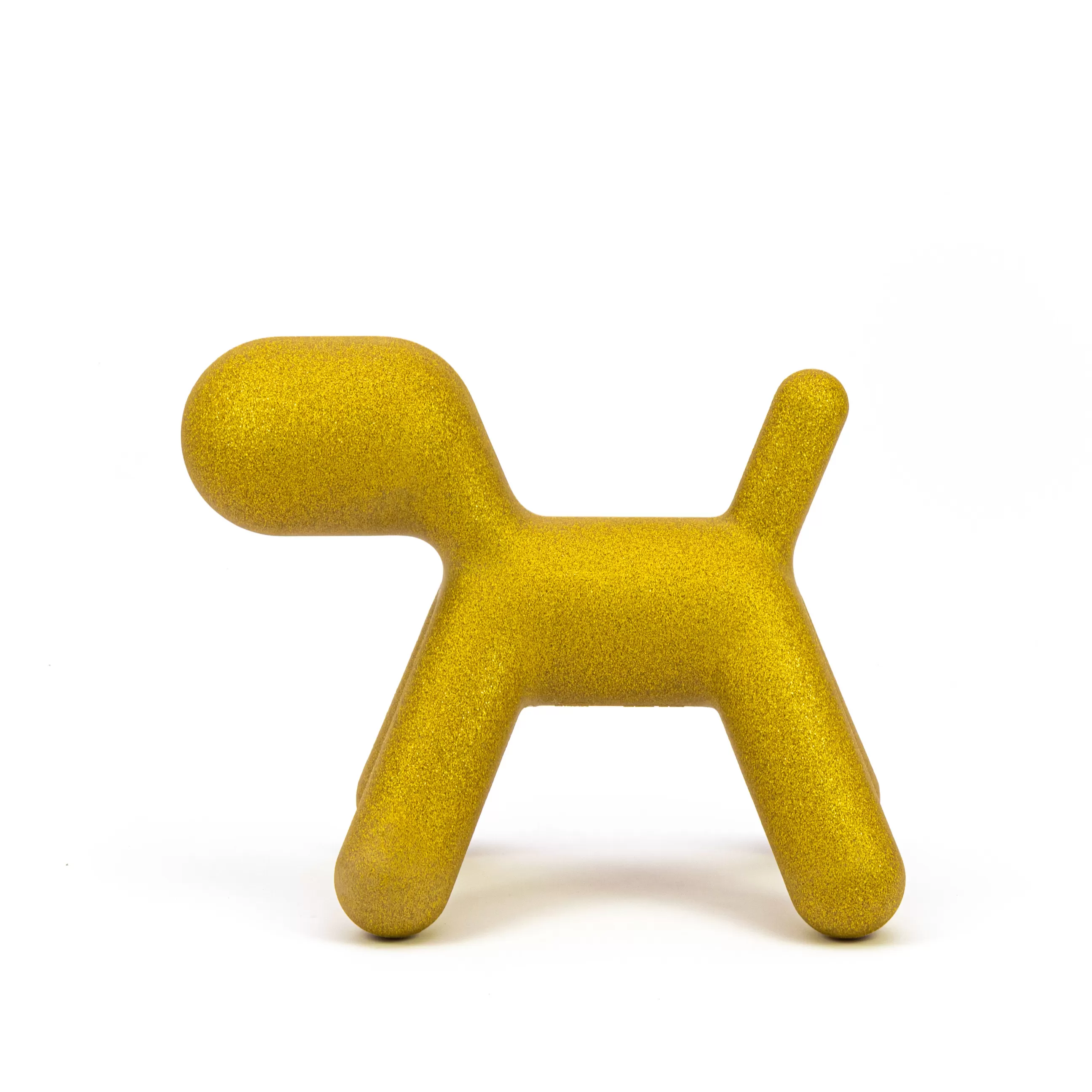 Déco Et Accessoires De Jardin>Magis Décation Puppy Medium Plastique Jaune /  L 56 Cm - Paillete : Edition Limitee Noel 2021 - Or