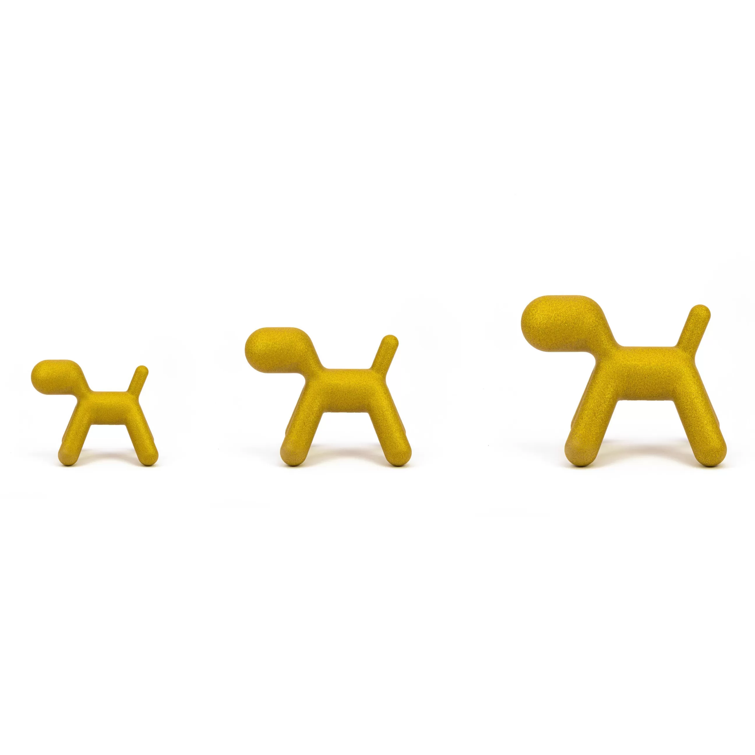 Déco Et Accessoires De Jardin>Magis Décation Puppy Medium Plastique Jaune /  L 56 Cm - Paillete : Edition Limitee Noel 2021 - Or