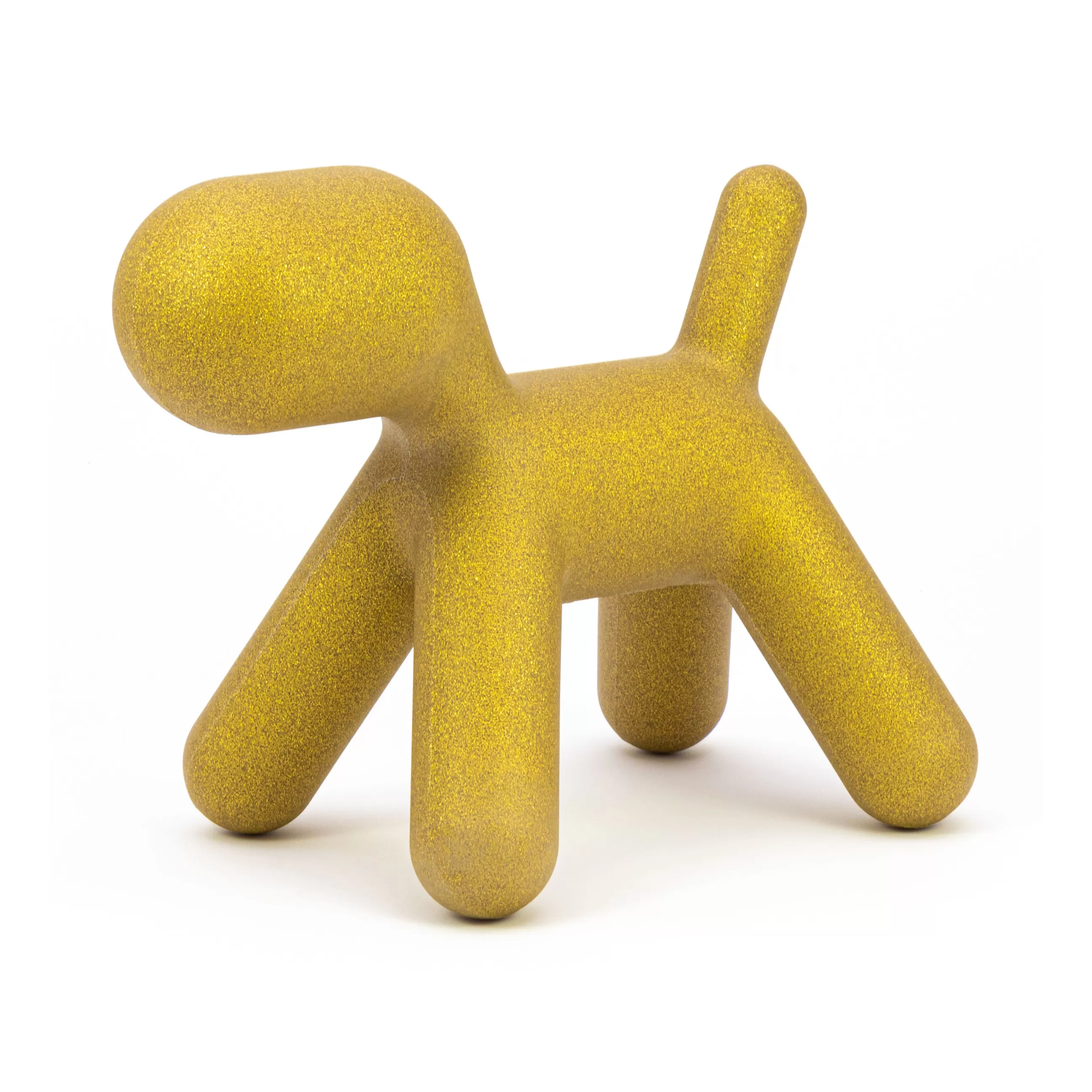 Déco Et Accessoires De Jardin>Magis Décation Puppy Small Plastique Jaune / L 42 Cm - Paillete : Edition Limitee Noel 2021 - Or