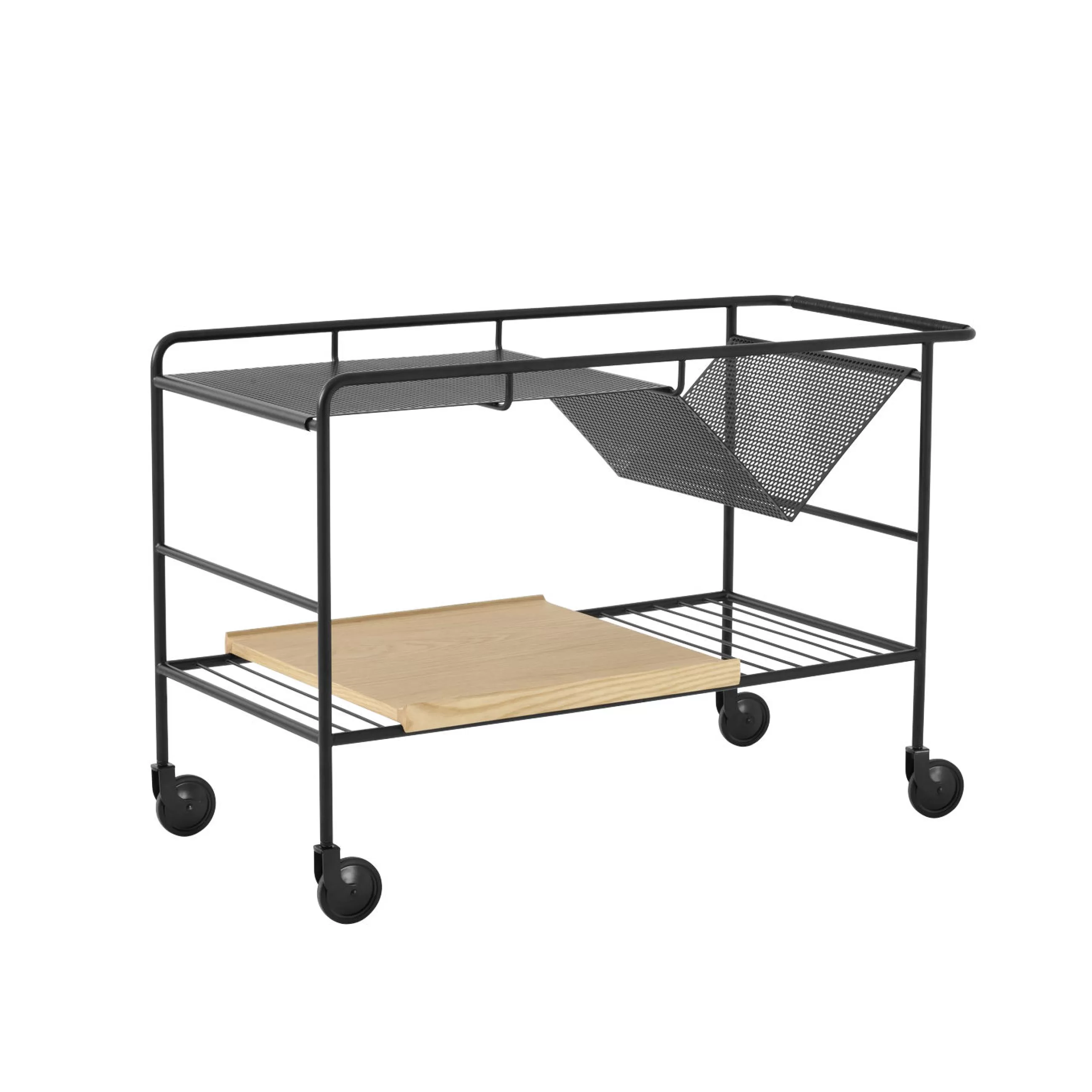 Compléments D'Ameublement>&tradition Desserte Alima Nds1 Metal Noir / 90 X 42 X H 60 Cm - Chene - Noir