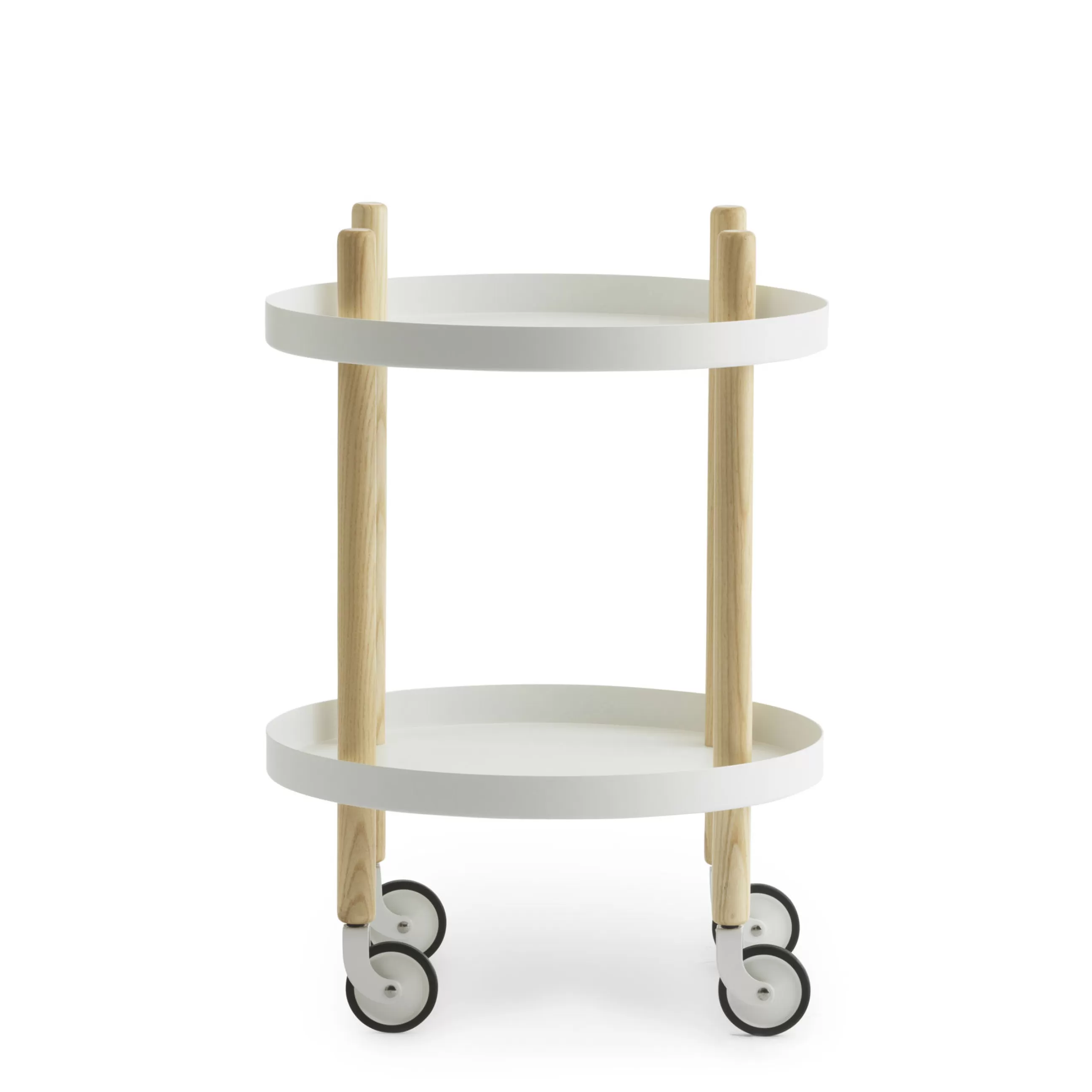 Compléments D'Ameublement>Normann Copenhagen Desserte Block Metalbois Naturel / O 45 Cm - Blanc - Bois Naturel
