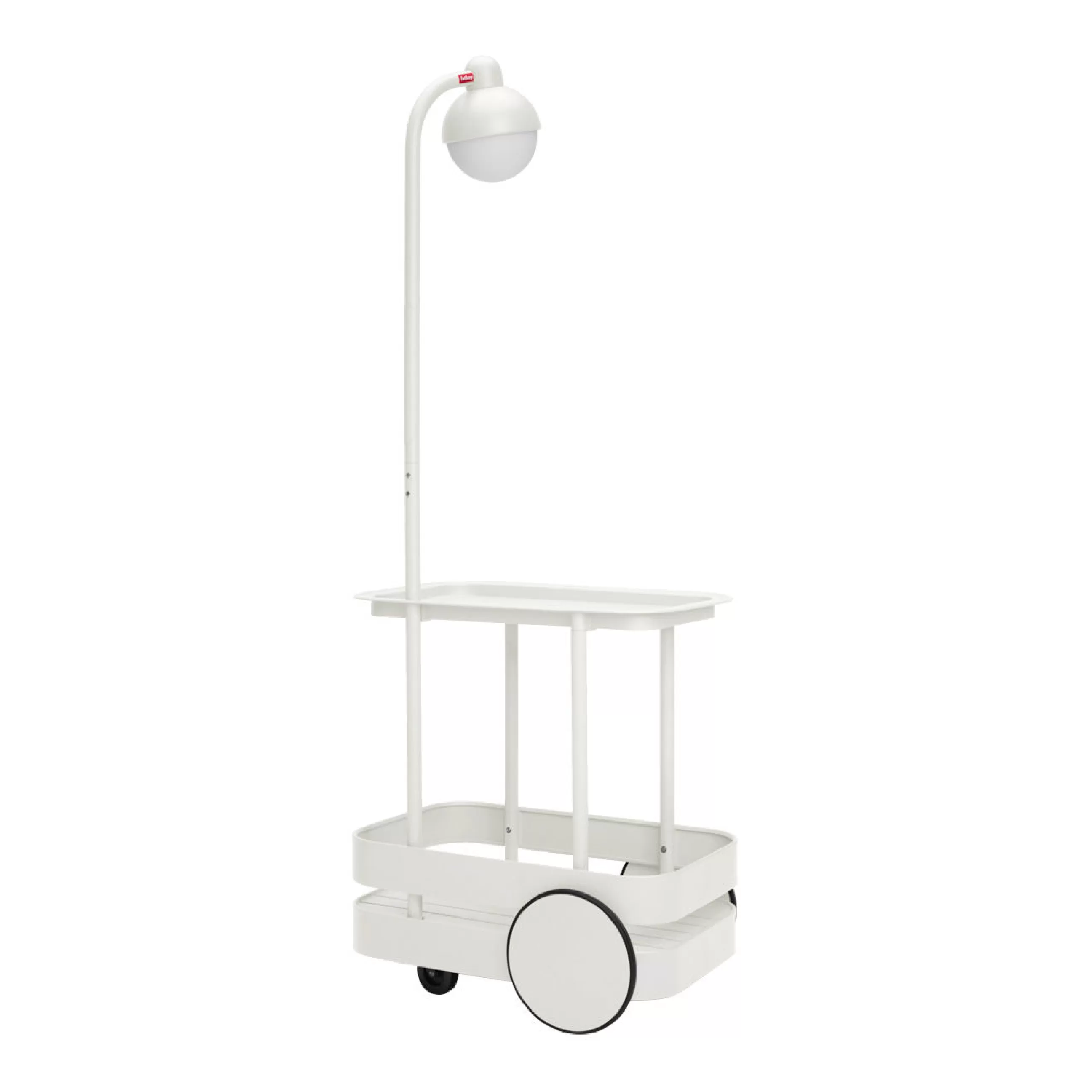 Dessertes D'extérieur>Fatboy Desserte Jolly Trolley Metal Gris / Lampe Sans Fil Recharge Usb - 78 X 55 X H 200 Cm - Gris Clair