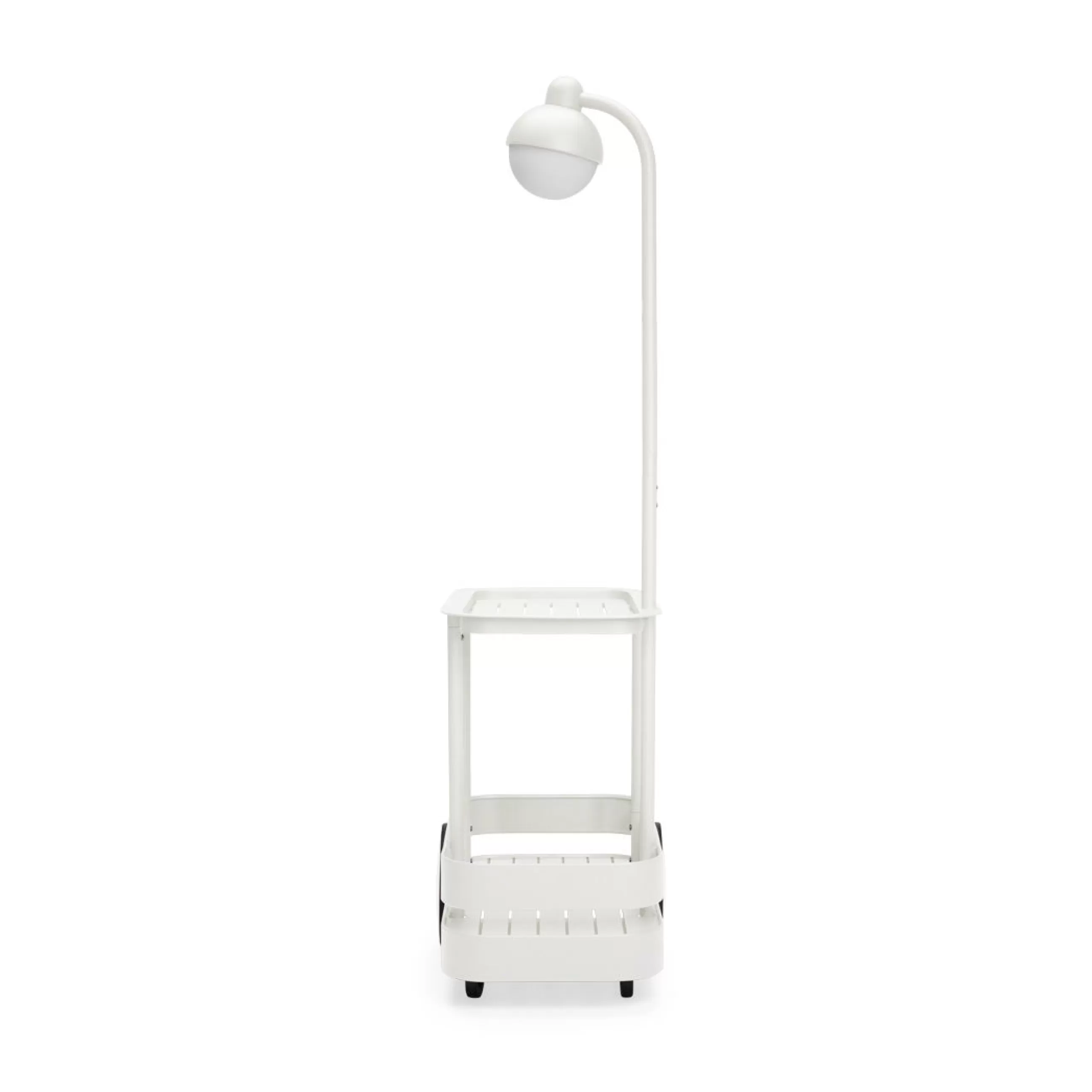 Dessertes D'extérieur>Fatboy Desserte Jolly Trolley Metal Gris / Lampe Sans Fil Recharge Usb - 78 X 55 X H 200 Cm - Gris Clair