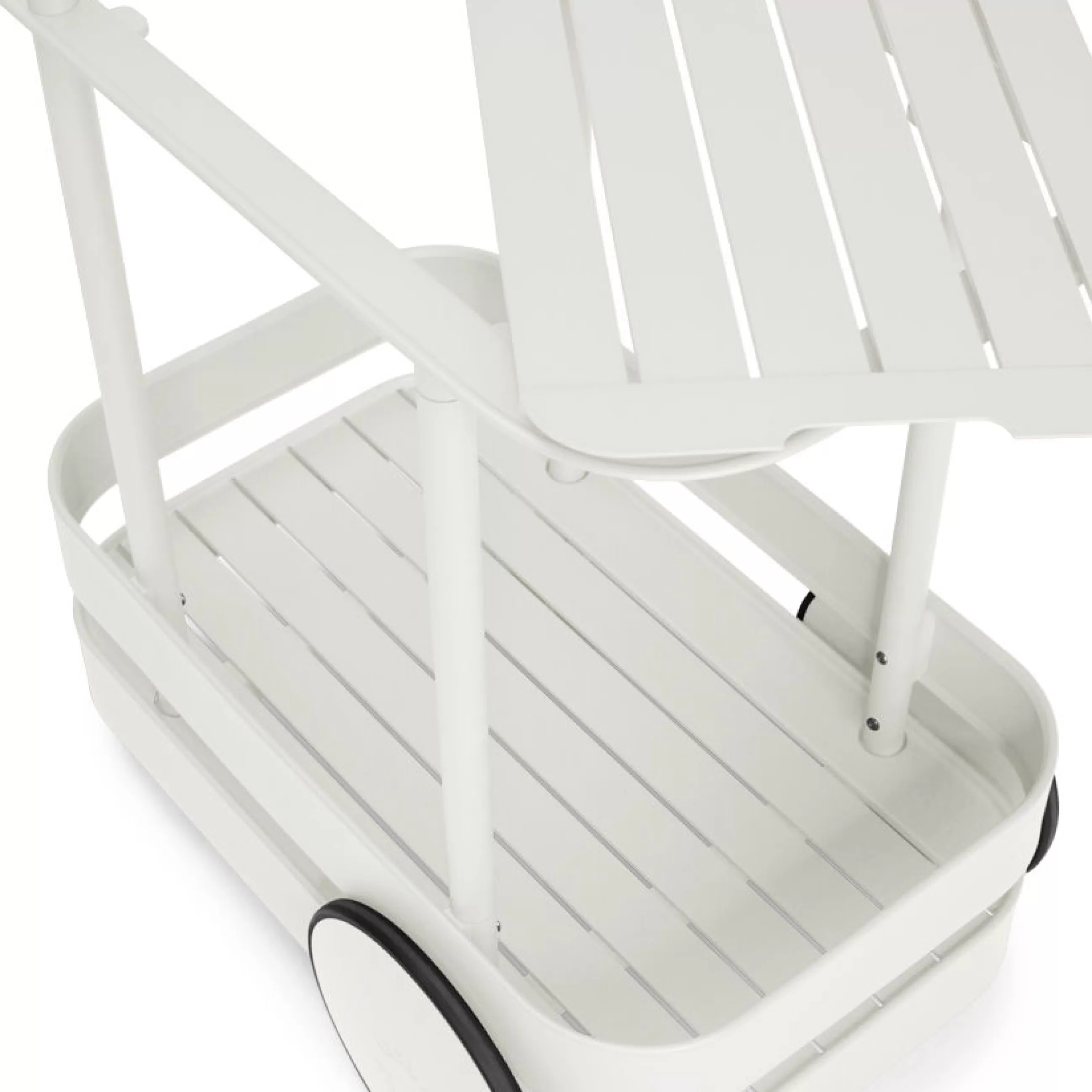 Dessertes D'extérieur>Fatboy Desserte Jolly Trolley Metal Gris / Lampe Sans Fil Recharge Usb - 78 X 55 X H 200 Cm - Gris Clair