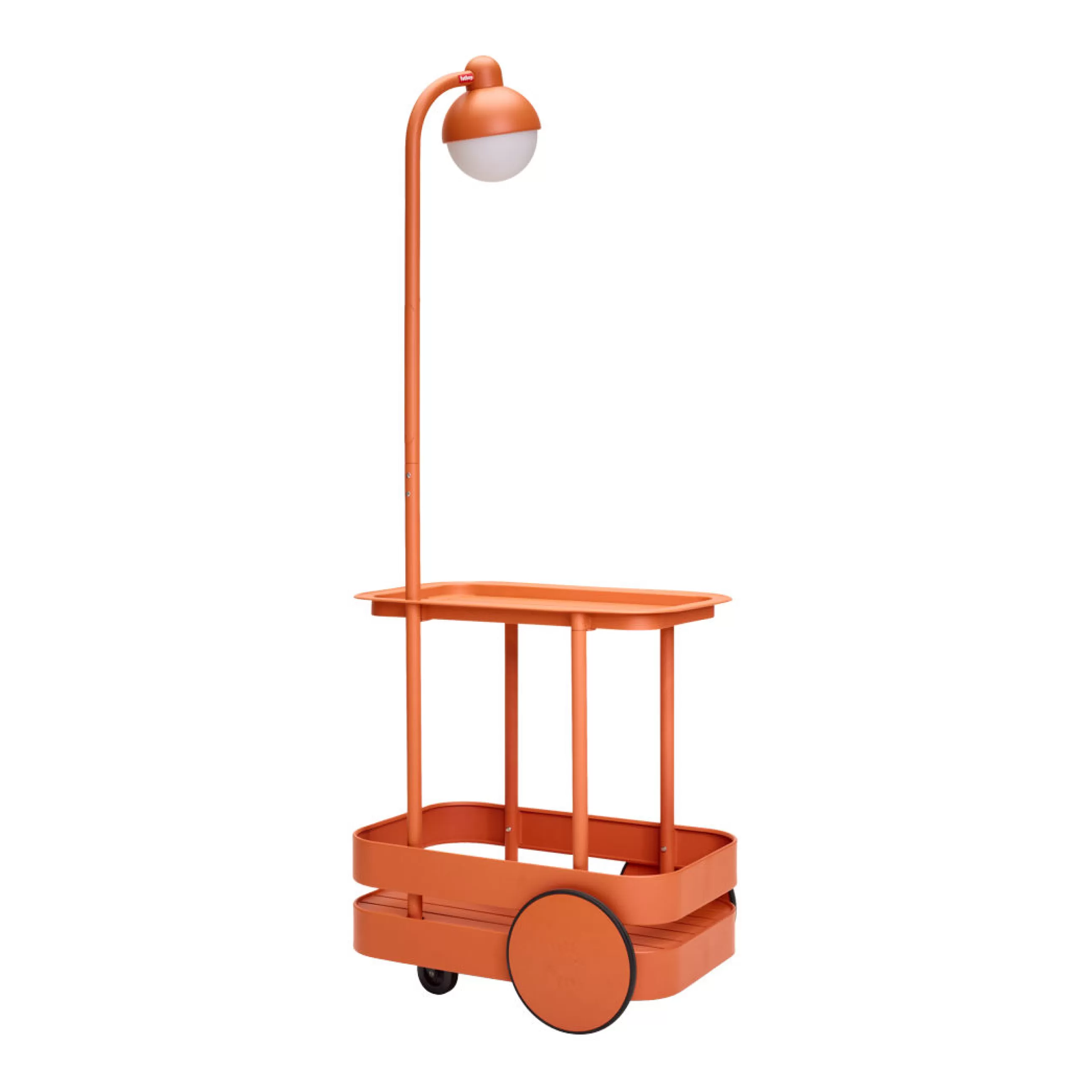 Dessertes D'extérieur>Fatboy Desserte Jolly Trolley Metal Orange / Lampe Sans Fil Recharge Usb - 78 X 55 X H 200 Cm - Mandarine