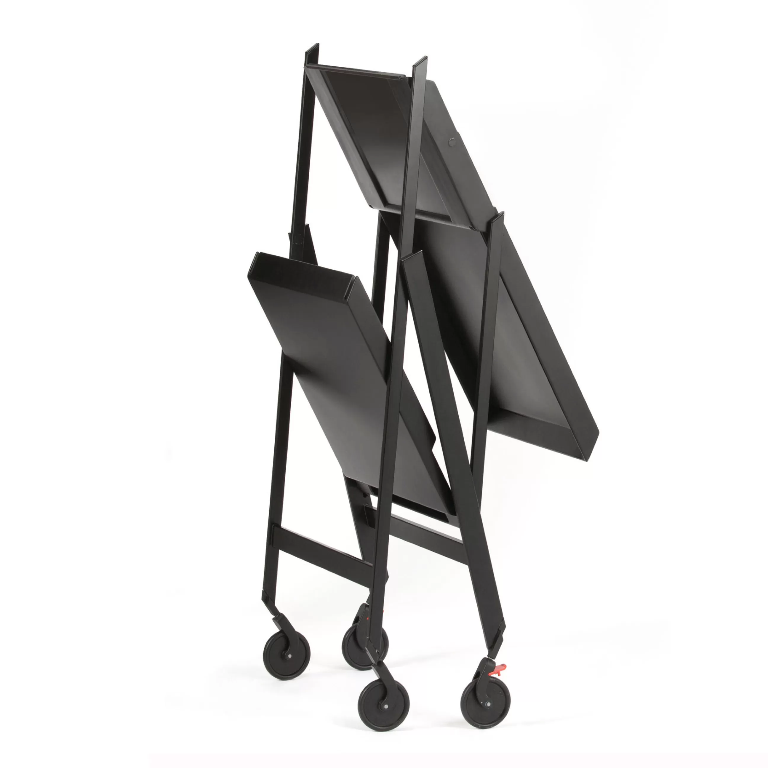 Compléments D'Ameublement>Alessi Desserte Plico Plastique/ Pliable & Multiposition - Reedition 1976 - Noir