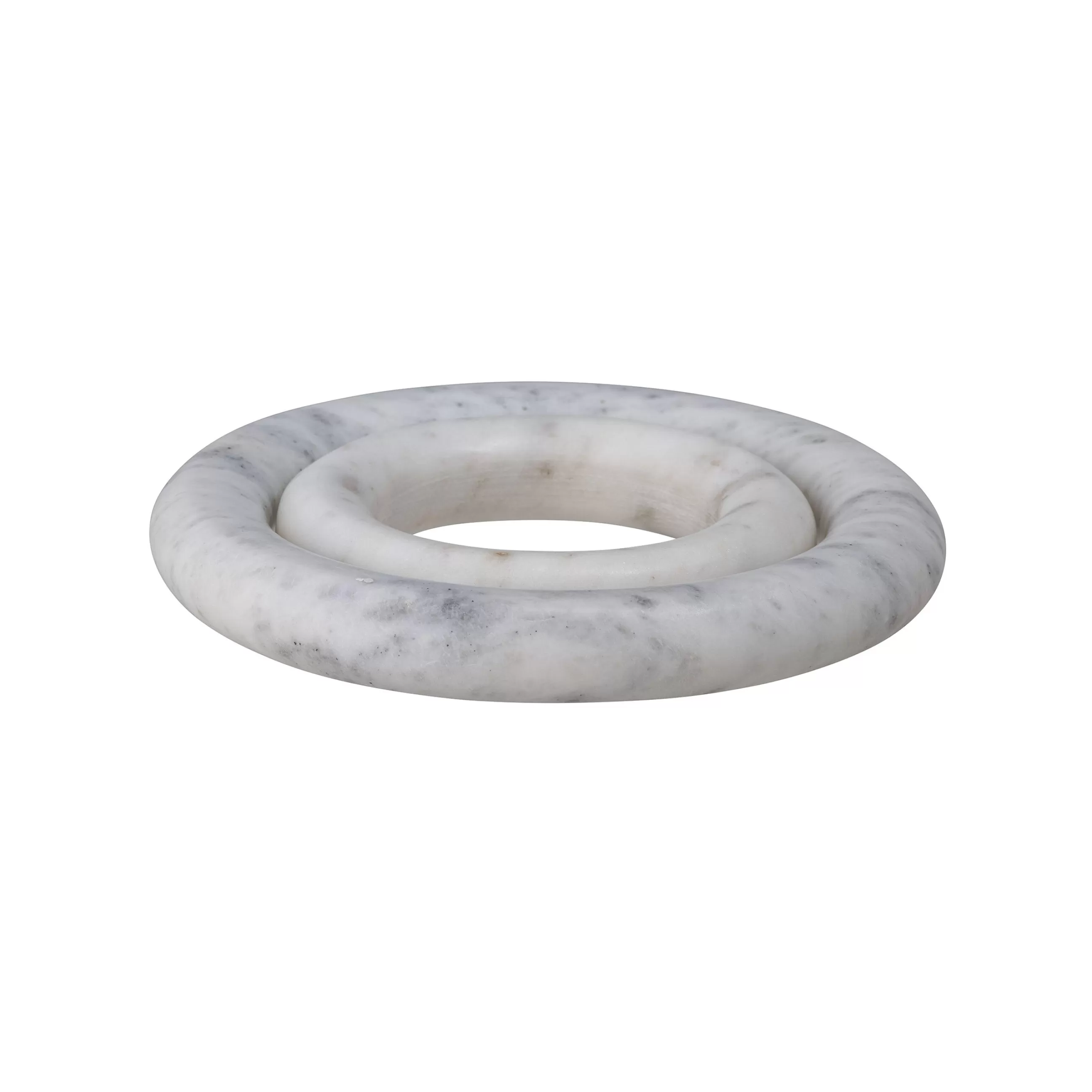 Dessous De Plat>Bloomingville Dessous De Plat Finola Pierre/ Set De 2 - Marbre / O 20 Cm - Blanc