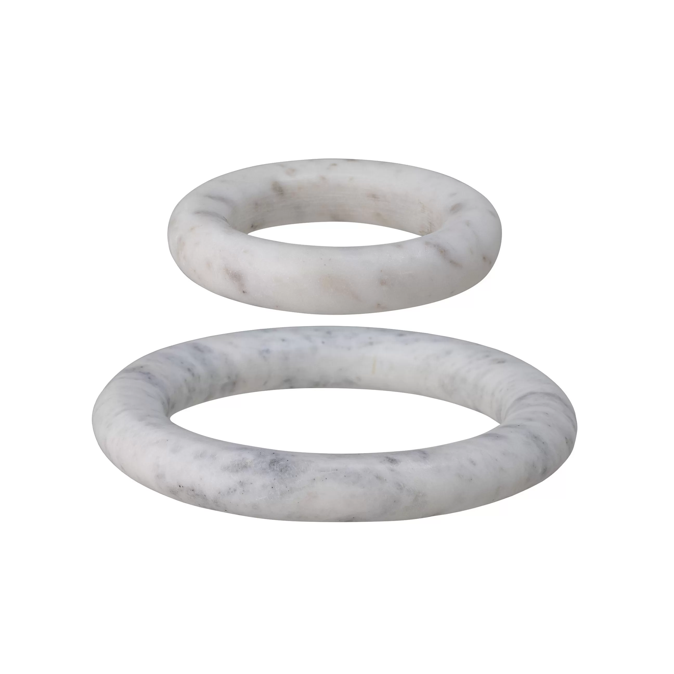Dessous De Plat>Bloomingville Dessous De Plat Finola Pierre/ Set De 2 - Marbre / O 20 Cm - Blanc