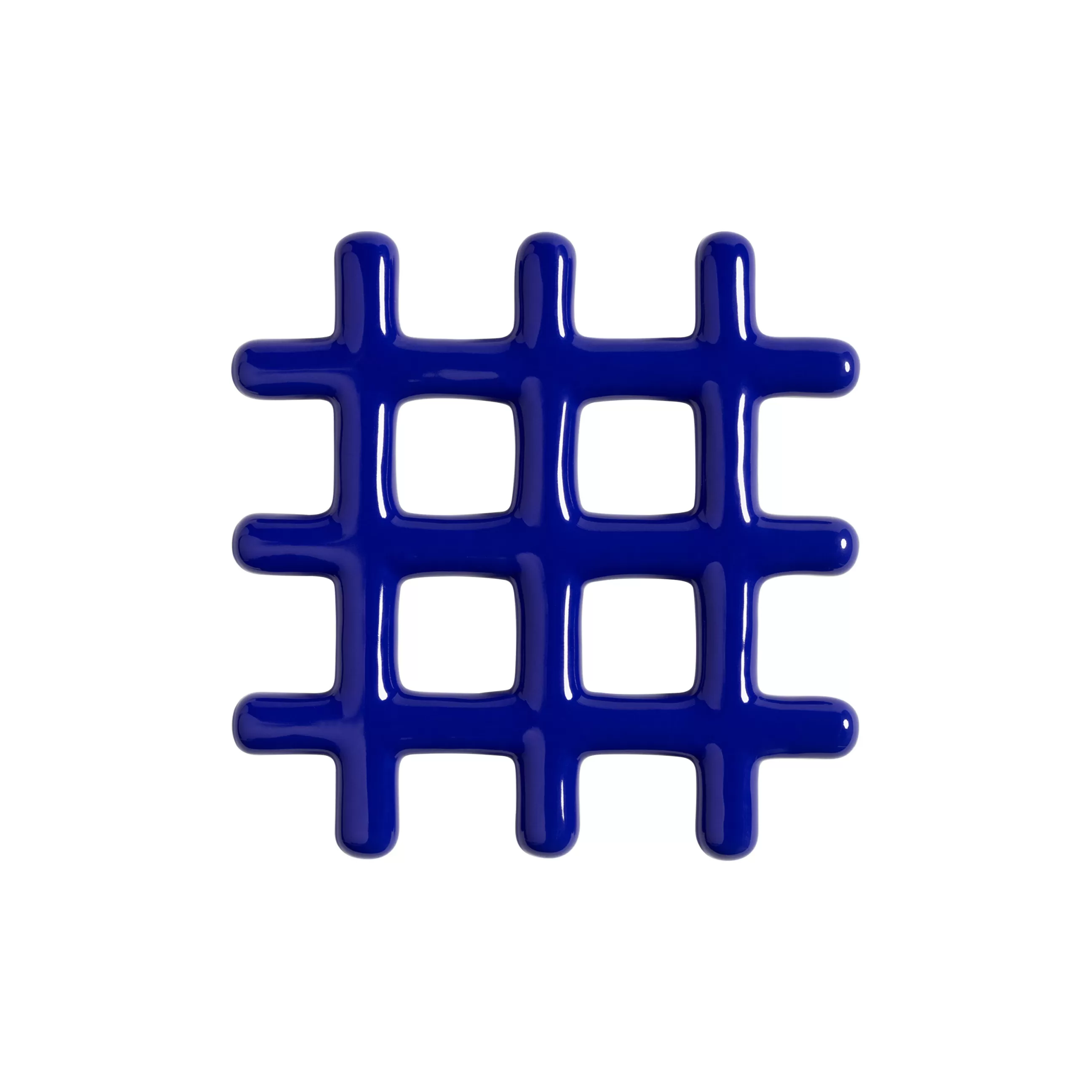 Dessous De Plat>& klevering Dessous De Plat Grid Ceramique/ 19 X 19 Cm - Gres - Bleu