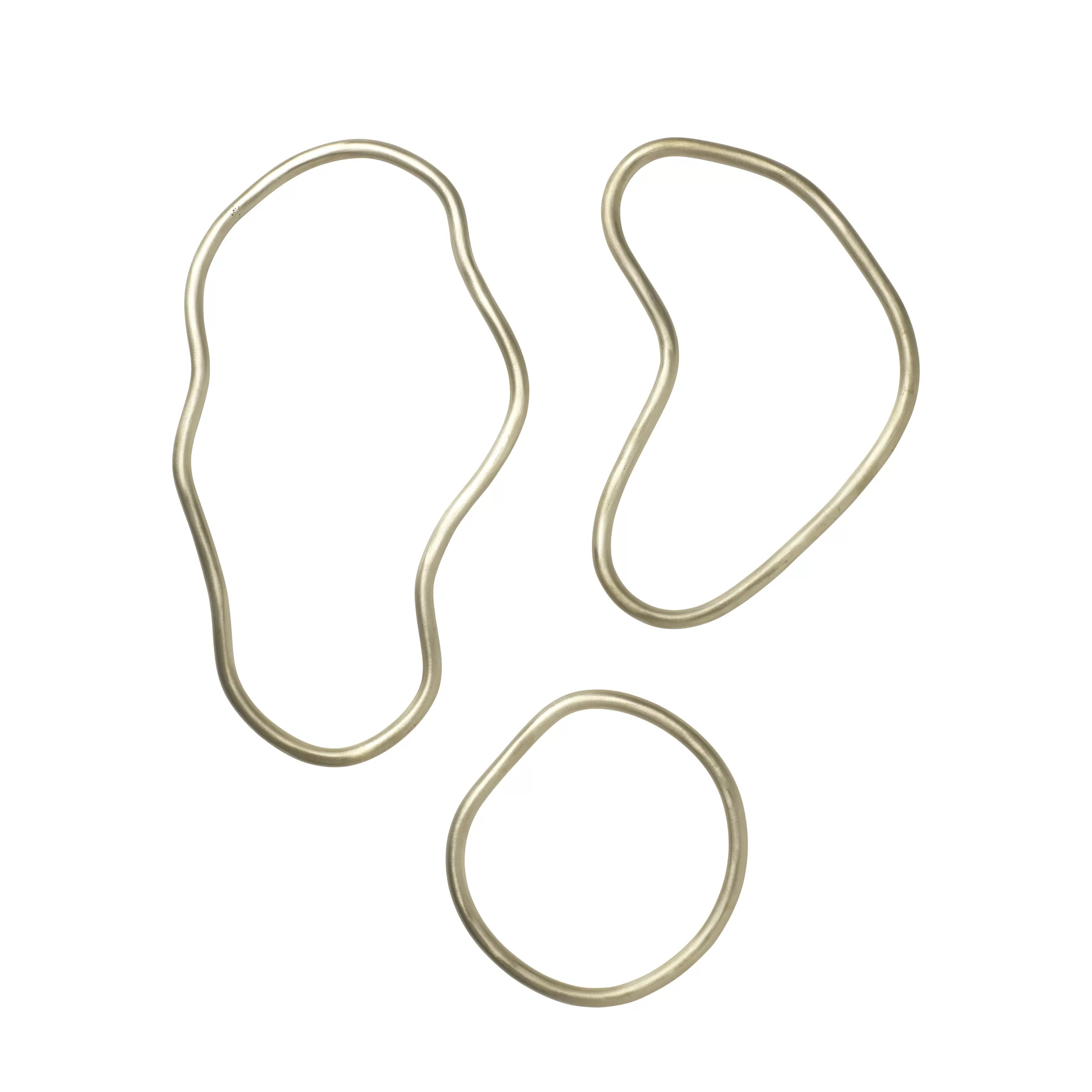 Terrasses Et Balcons>Ferm Living Dessous De Plat Pond Or Metal / Set De 3  Anneaux - - Laiton