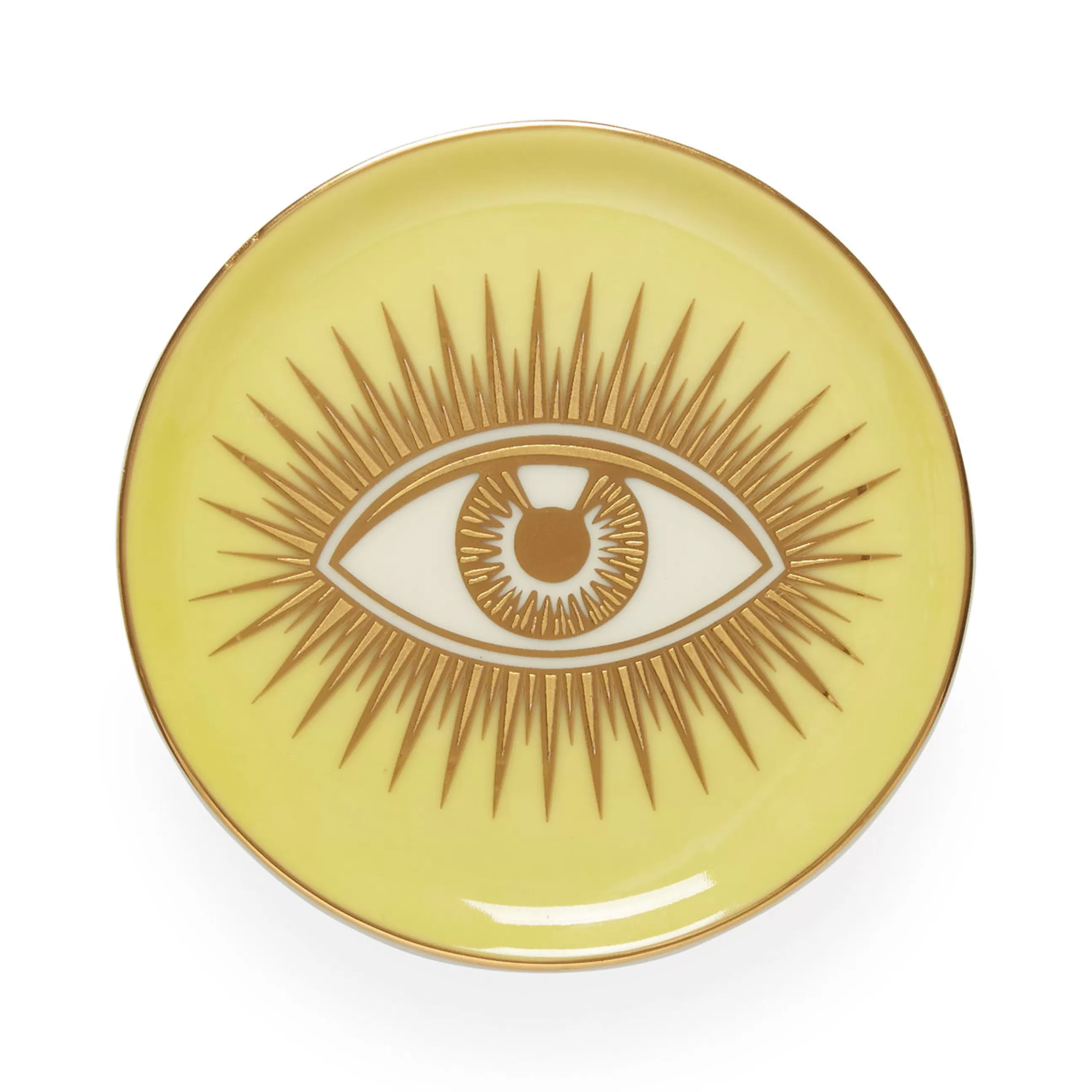 Autour Du Vin>Jonathan Adler Dessous De Verre Le Wink Ceramique Bleu Rose Jaune Vert / Set De 4 - Porcelaine & Or - Bleu Pastel - Jaune Pastel - Or - Rose Pastel - Vert Pastel