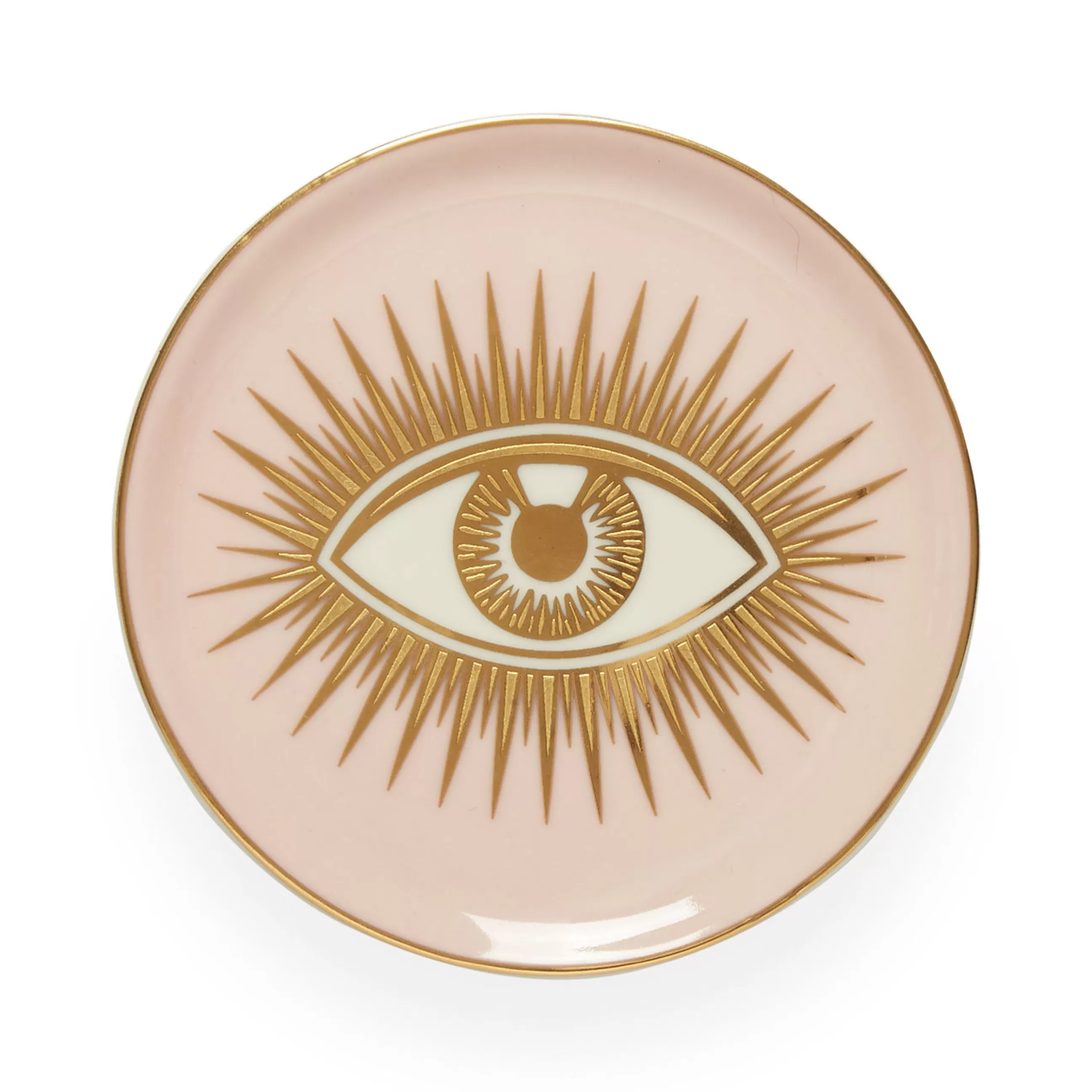 Autour Du Vin>Jonathan Adler Dessous De Verre Le Wink Ceramique Bleu Rose Jaune Vert / Set De 4 - Porcelaine & Or - Bleu Pastel - Jaune Pastel - Or - Rose Pastel - Vert Pastel