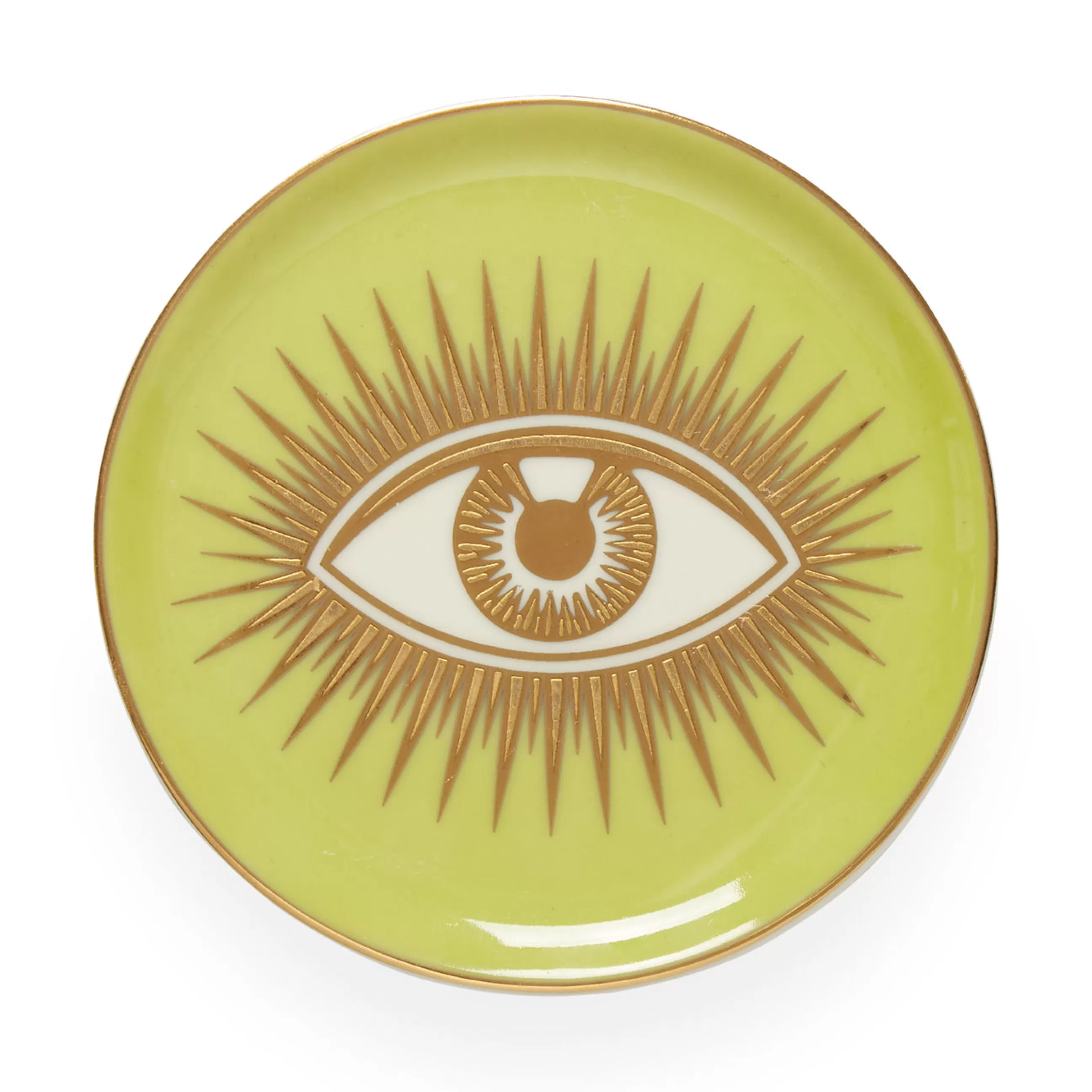 Autour Du Vin>Jonathan Adler Dessous De Verre Le Wink Ceramique Bleu Rose Jaune Vert / Set De 4 - Porcelaine & Or - Bleu Pastel - Jaune Pastel - Or - Rose Pastel - Vert Pastel