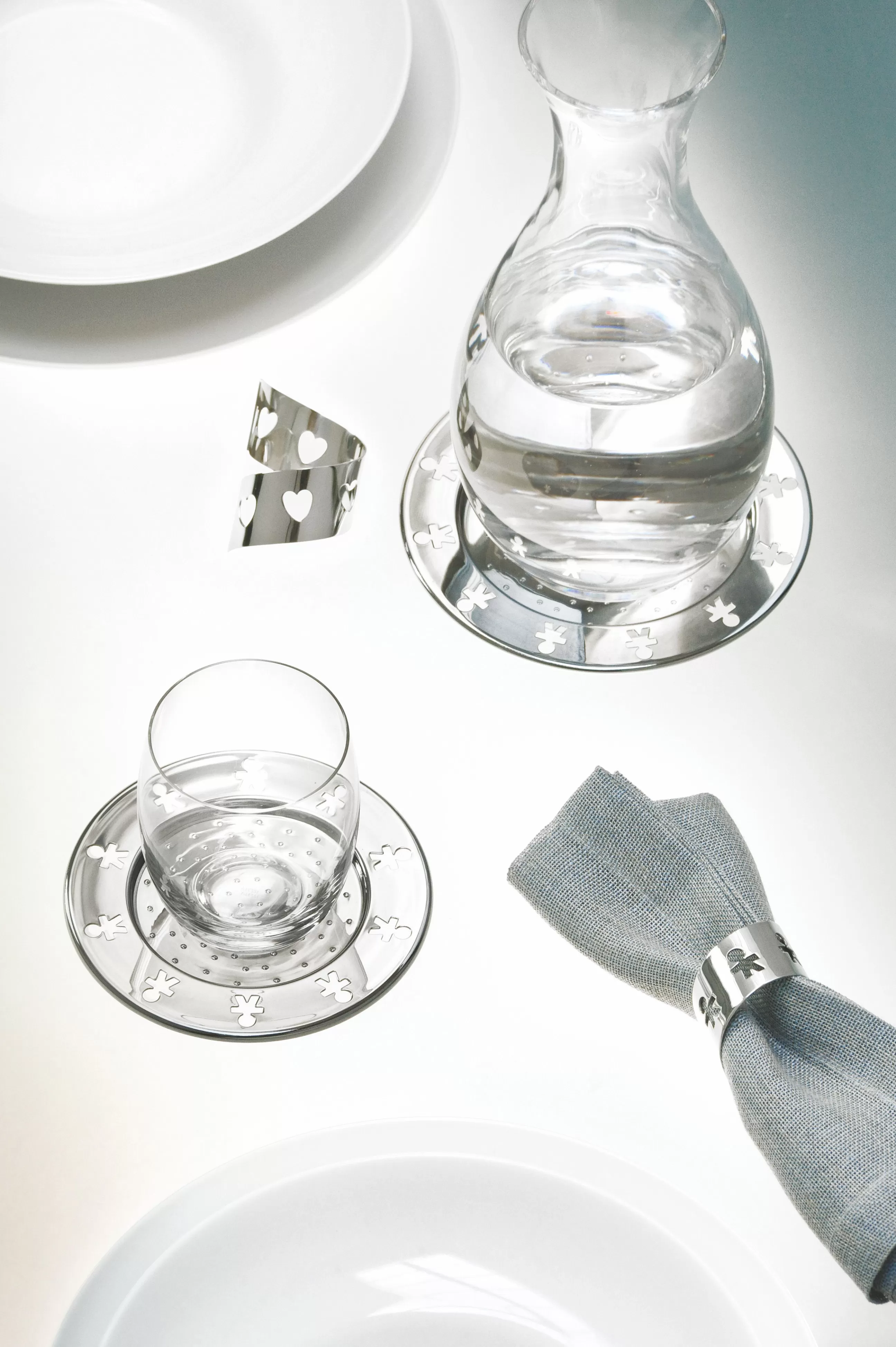 Dessous De Plat>Alessi Dessous De Verre Mini Girotondo Metal - Acier Brillant