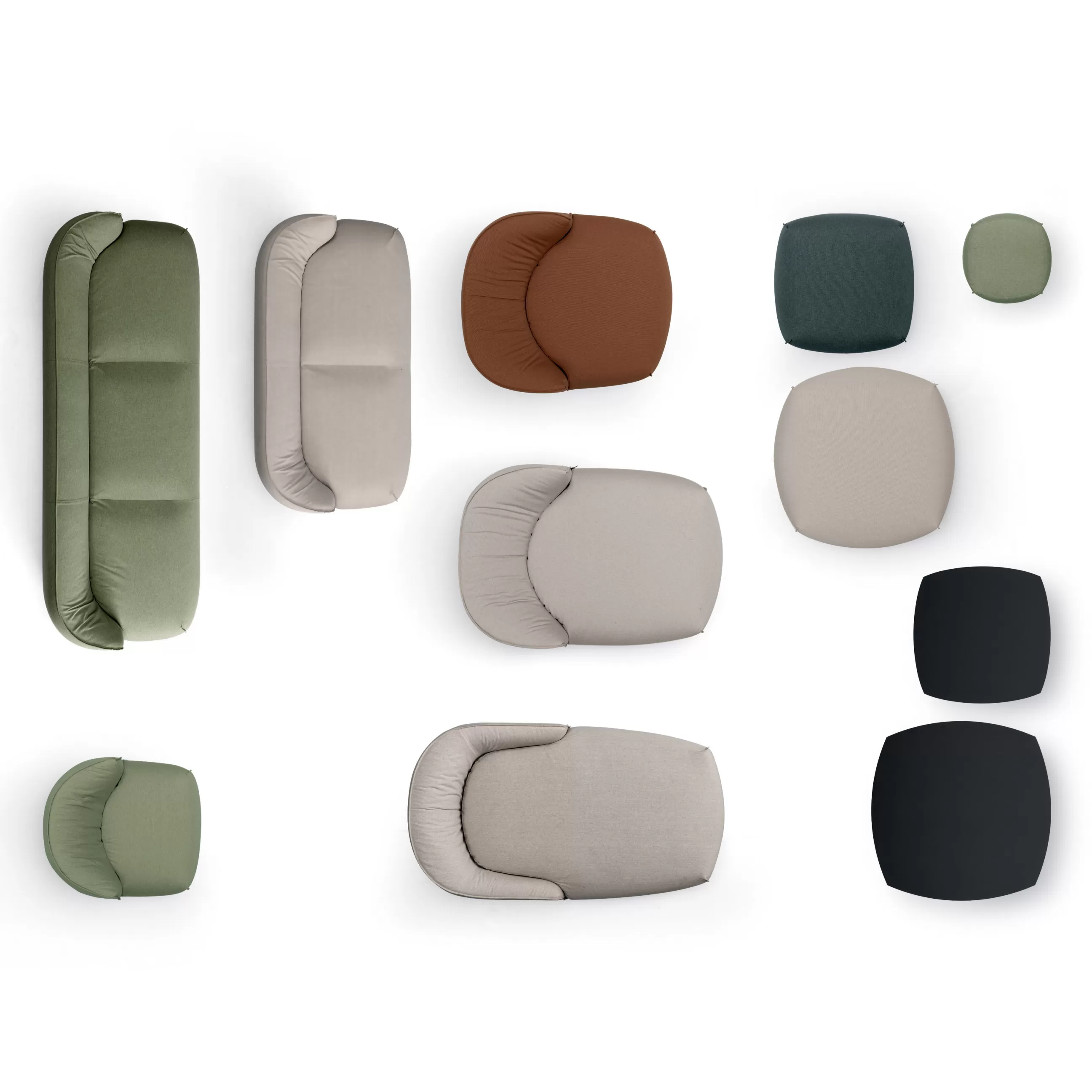Bains De Soleil Chaises Longues Et Hamacs>Kristalia Dormeuse Exterieur Brioni Outdoor Tissu/ L 101 X P 183 Cm - Rembourre - Gris - Noir