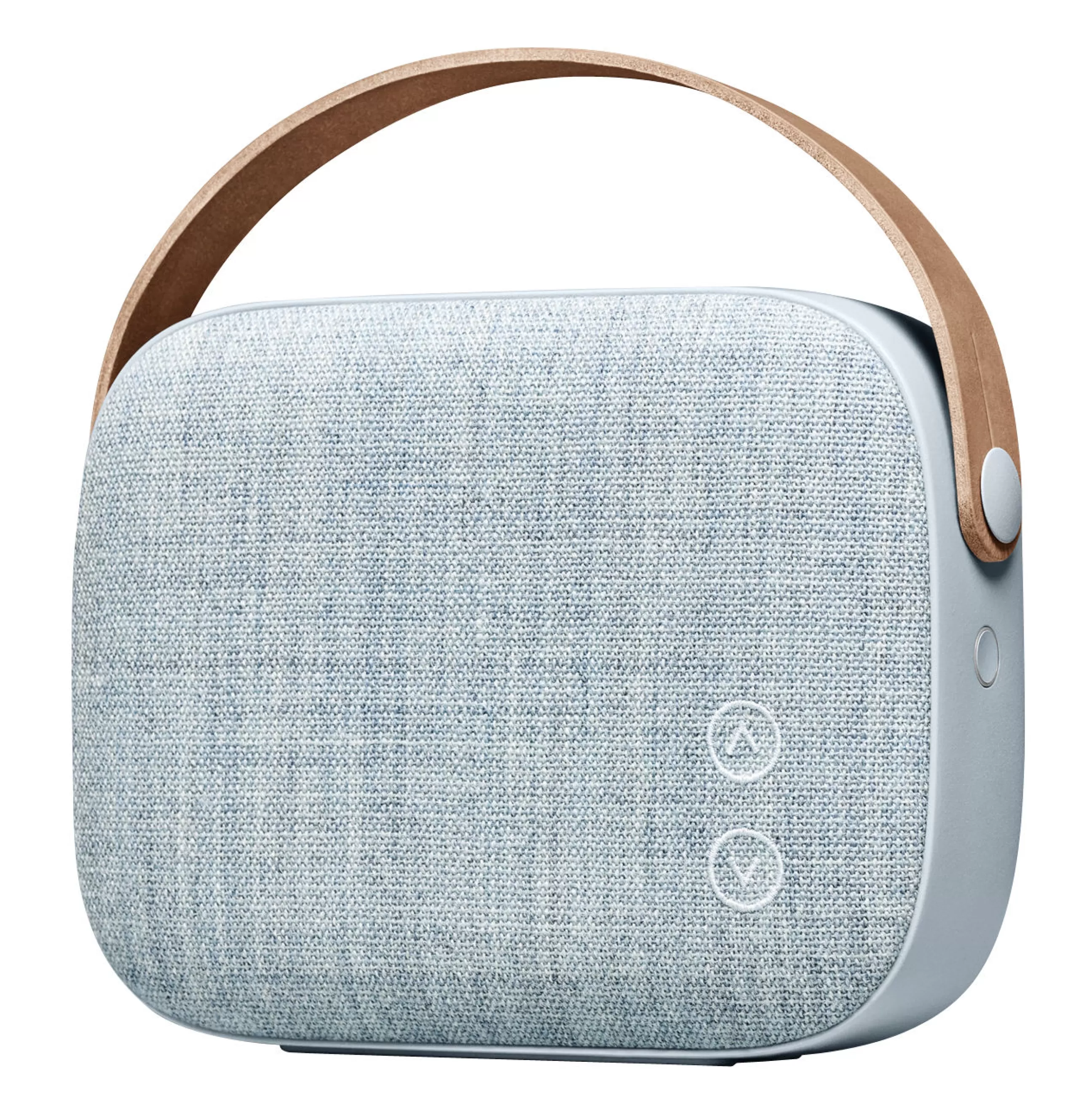 Enceintes Audio Son>Vifa Enceinte Bluetooth Helsinki Cuir Tissu Bleu / Sans Fil - Tissu & Poignee Cuir - Bleu Flou
