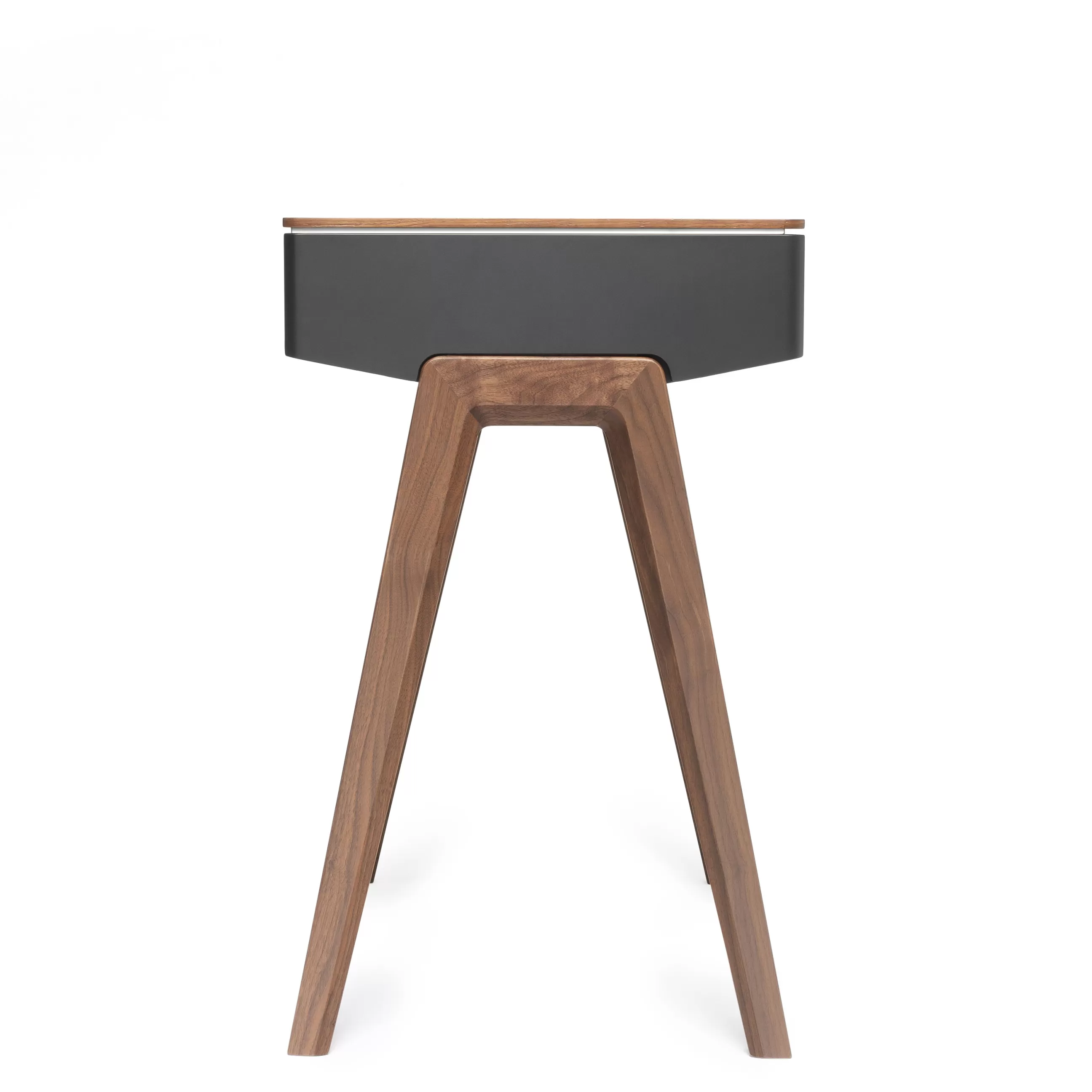 Enceintes Audio Son>La Boite Concept Enceinte Bluetooth Lx Noir Bois Naturel / Bureau - Enceinte Active Haute-Fidelite Tout-En-Un - Argent - Noir - Noyer