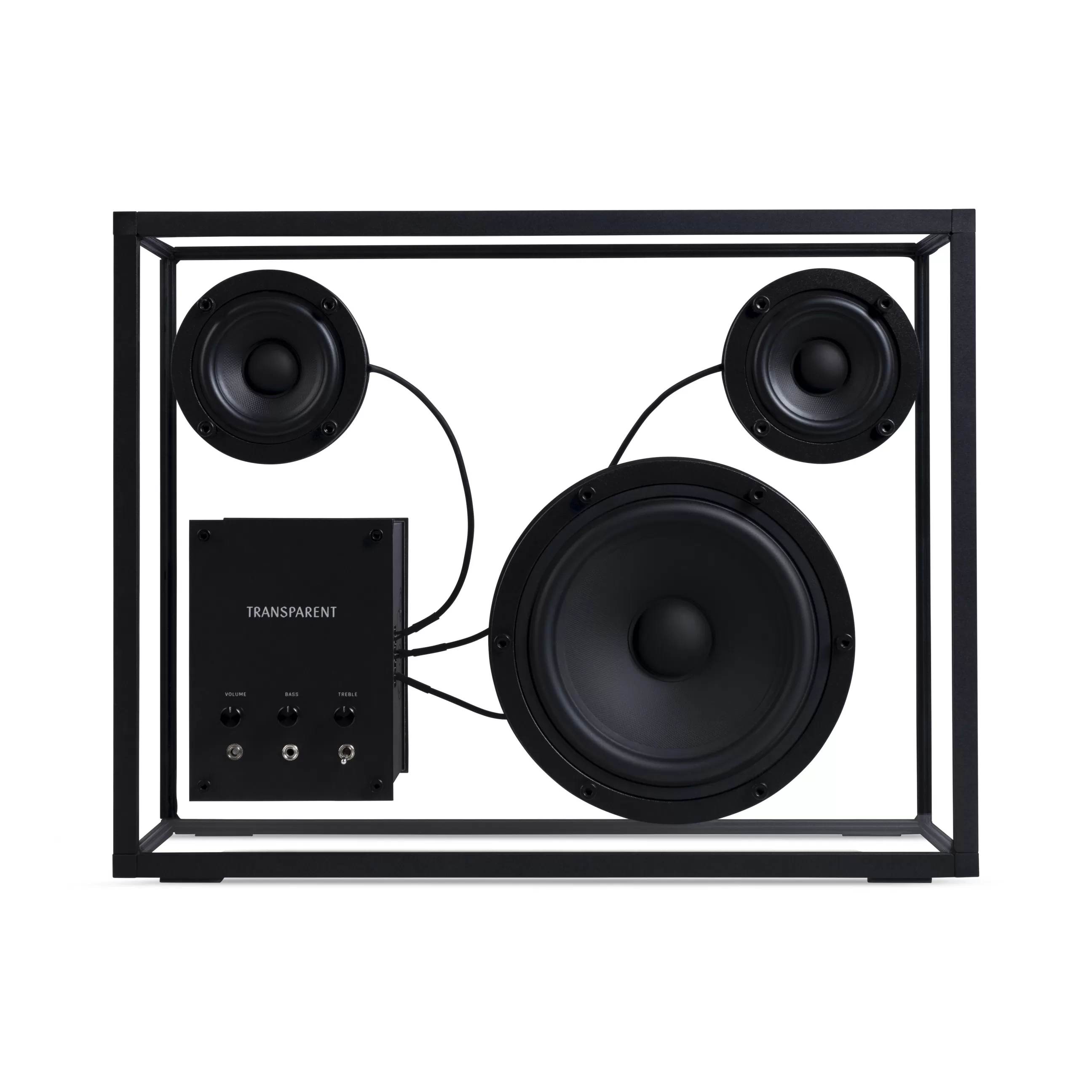 Enceintes Audio Son>Transparent Speaker Enceinte Large Verre Noir Transparent / L 42 X H 33 Cm - Verre Trempe - Noir - Transparent