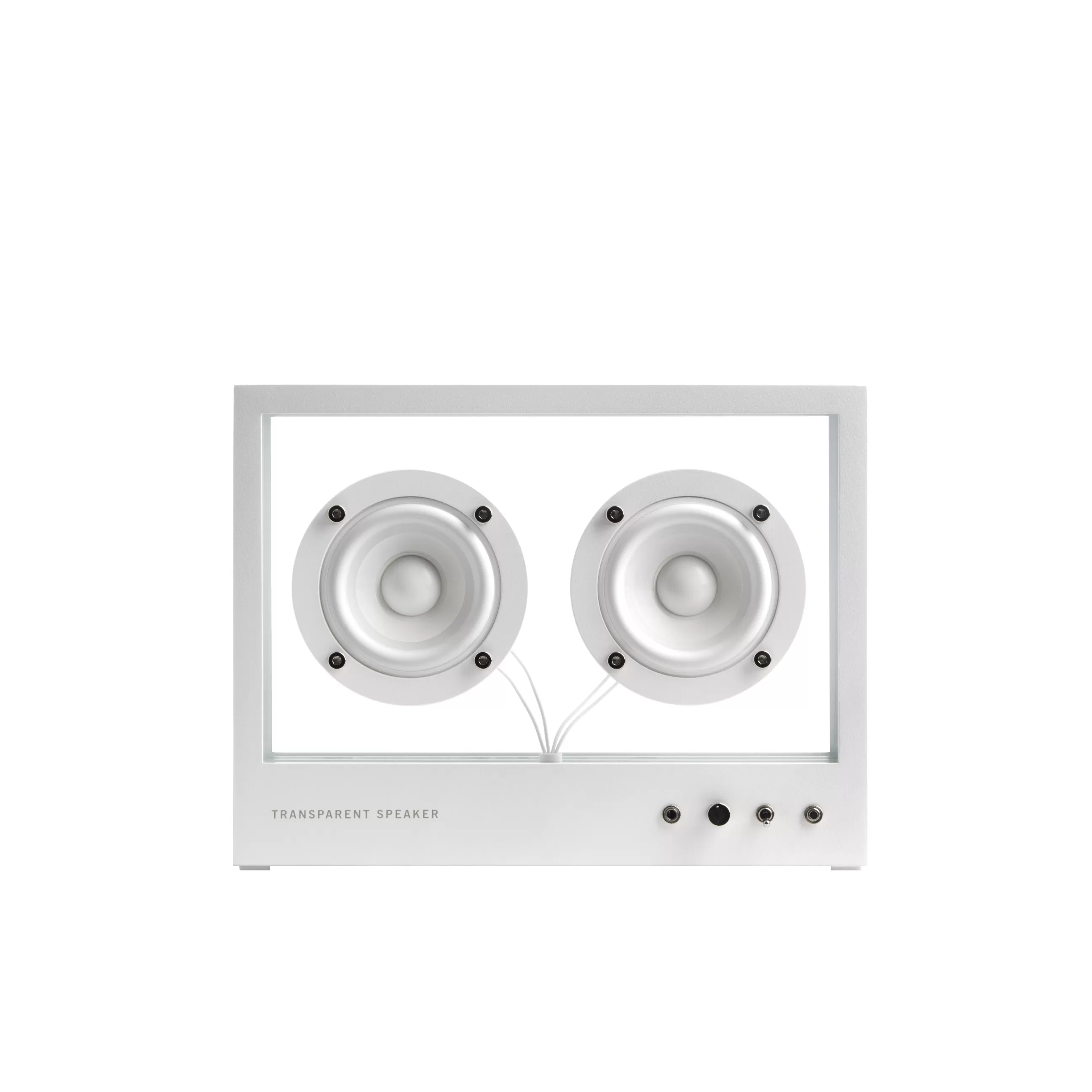 Enceintes Audio Son>Transparent Speaker Enceinte Small Verre Blanc Transparent / L 26 X H 20 Cm - Verre Trempe - Blanc - Transparent