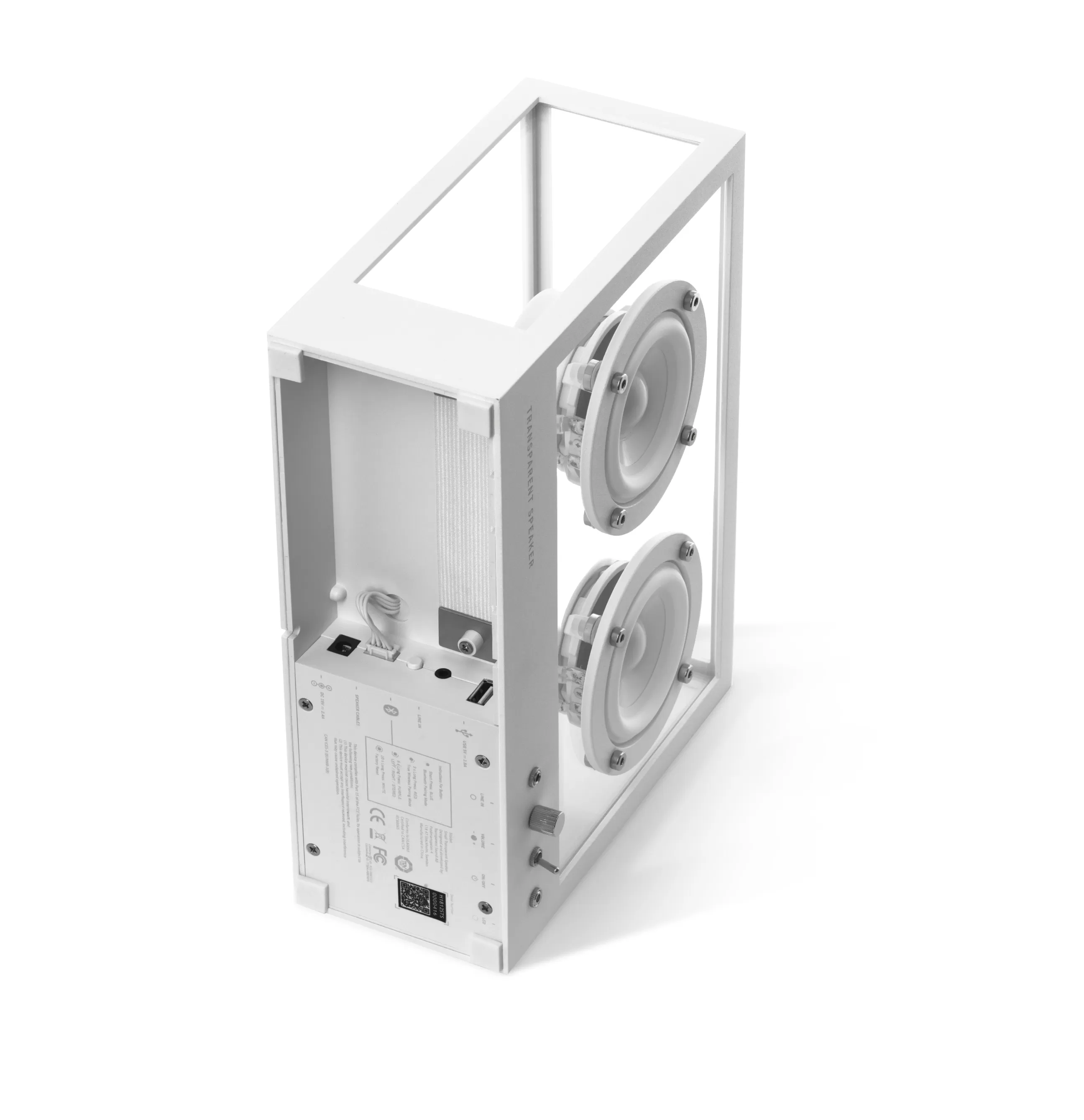 Enceintes Audio Son>Transparent Speaker Enceinte Small Verre Blanc Transparent / L 26 X H 20 Cm - Verre Trempe - Blanc - Transparent