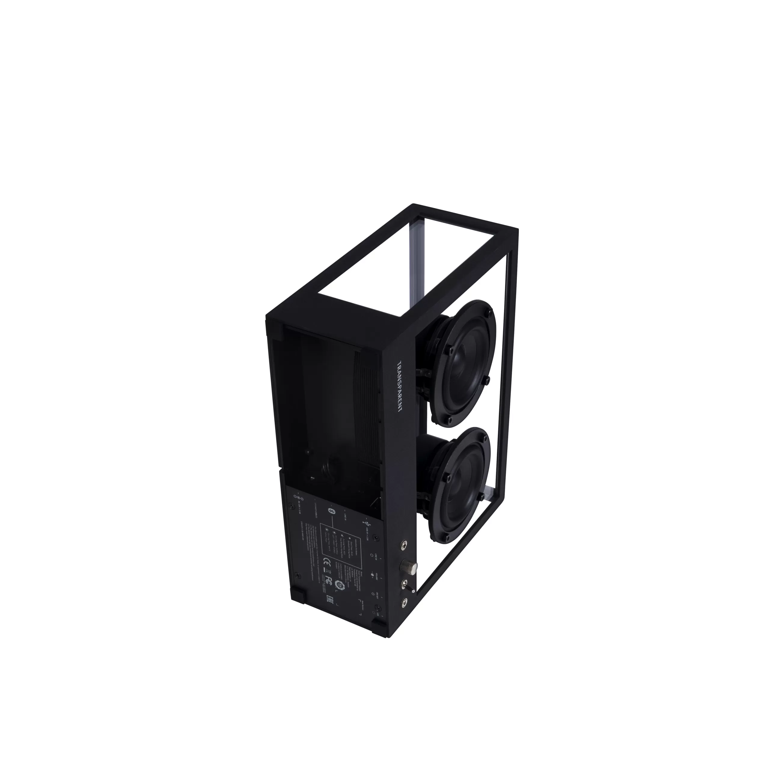 Enceintes Audio Son>Transparent Speaker Enceinte Small Verre Noir Transparent / L 26 X H 20 Cm - Verre Trempe - Noir - Transparent