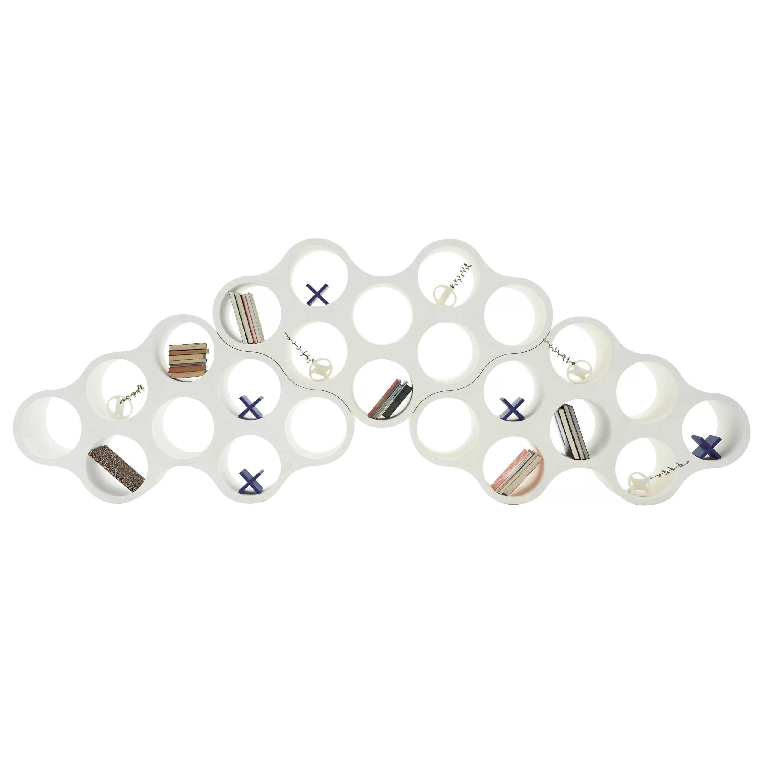 Déco Et Accessoires De Jardin>Cappellini Etagere Cloud Plastique/ Cloison - Bouroullec, 2004 - L 187,5 X P 44 X H 104 Cm - Blanc