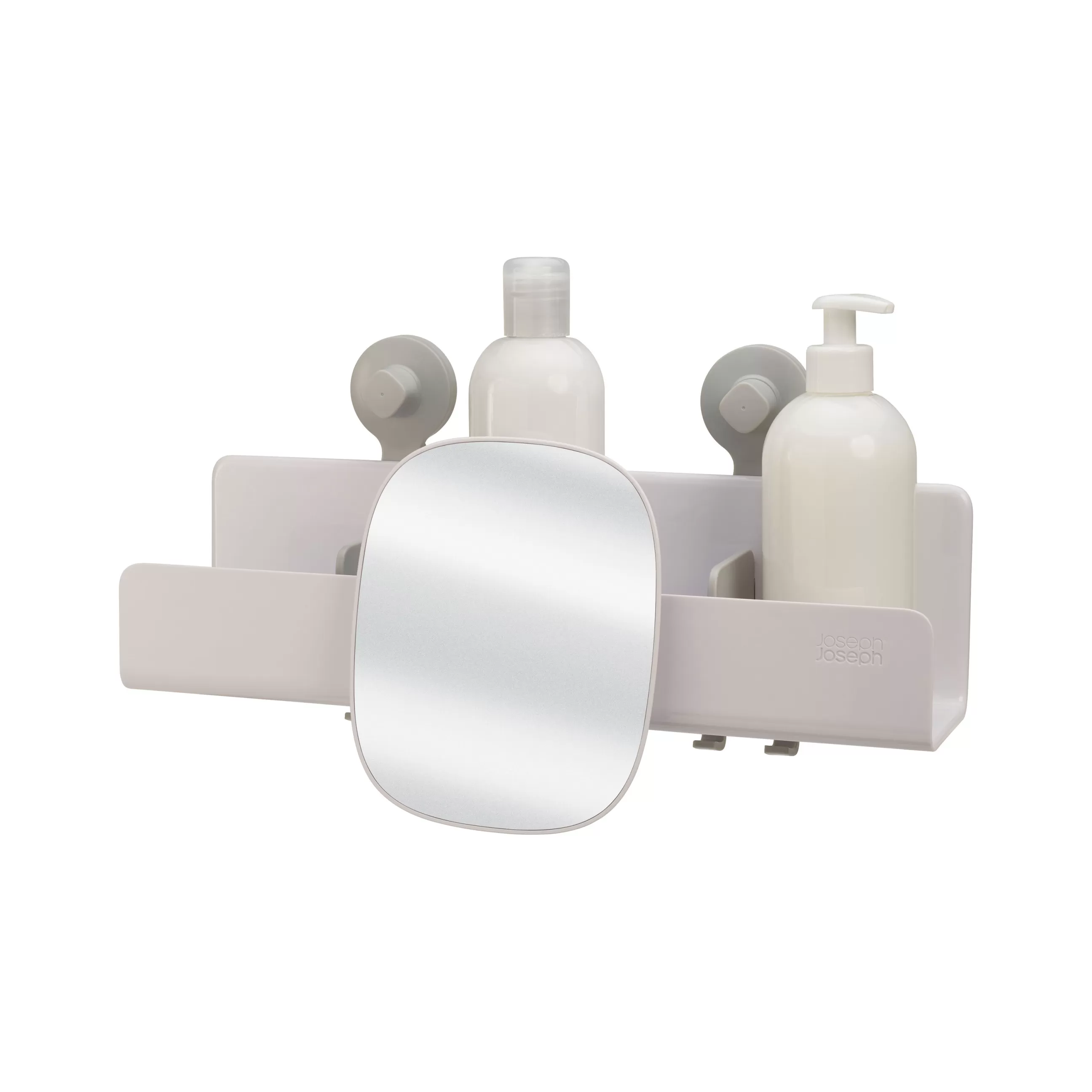 Accessoires Salle De Bains>Joseph Joseph Etagere De Douche Easystore Large Plastique/ L 40 Cm - Ventouses Puissantes / Miroir Amovible - Blanc