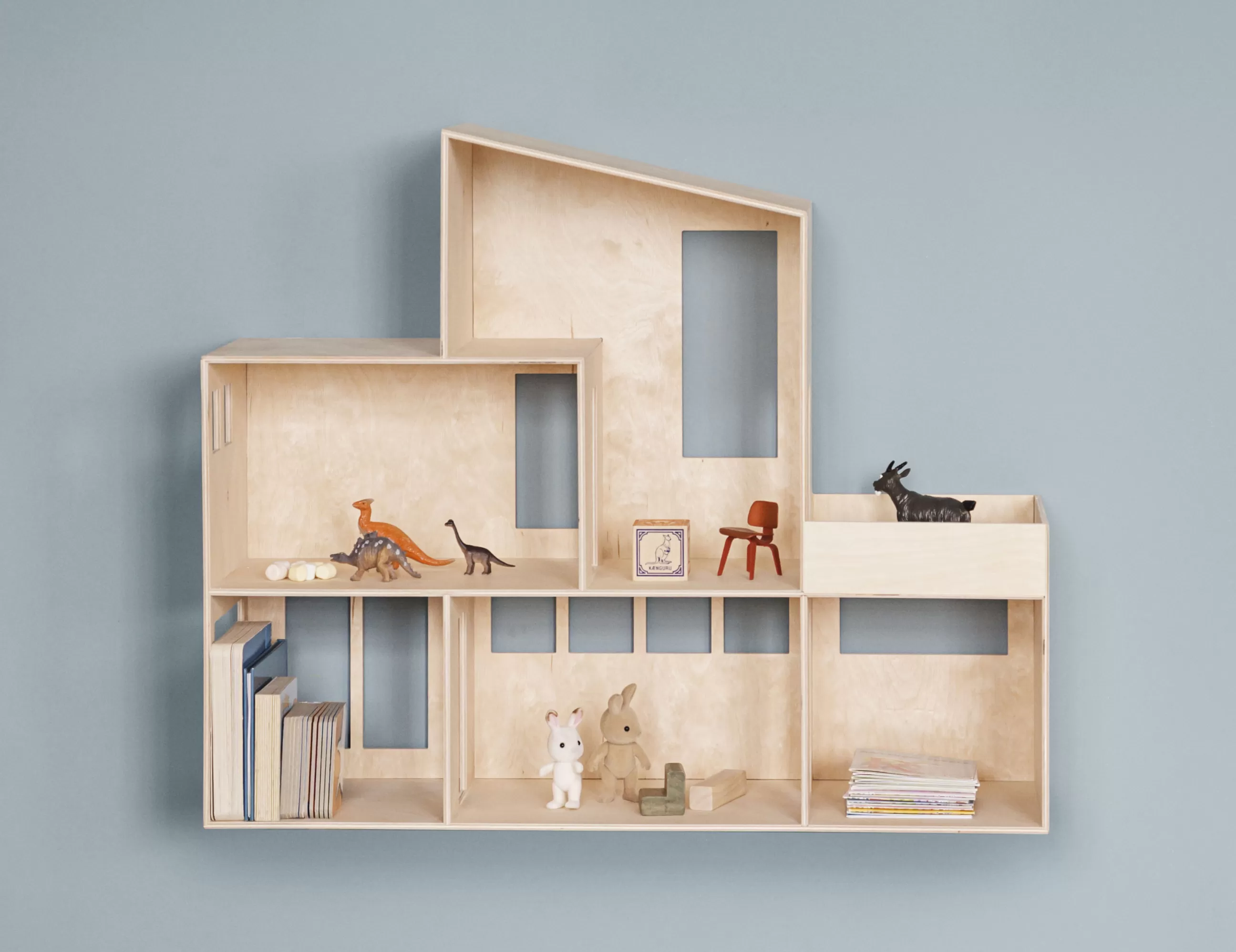 Mobilier Kids>Ferm Living Etagere Funkis House Large/ Maison De Poupees - L 66 X H 55 X Prof. 20 Cm - Bois Naturel
