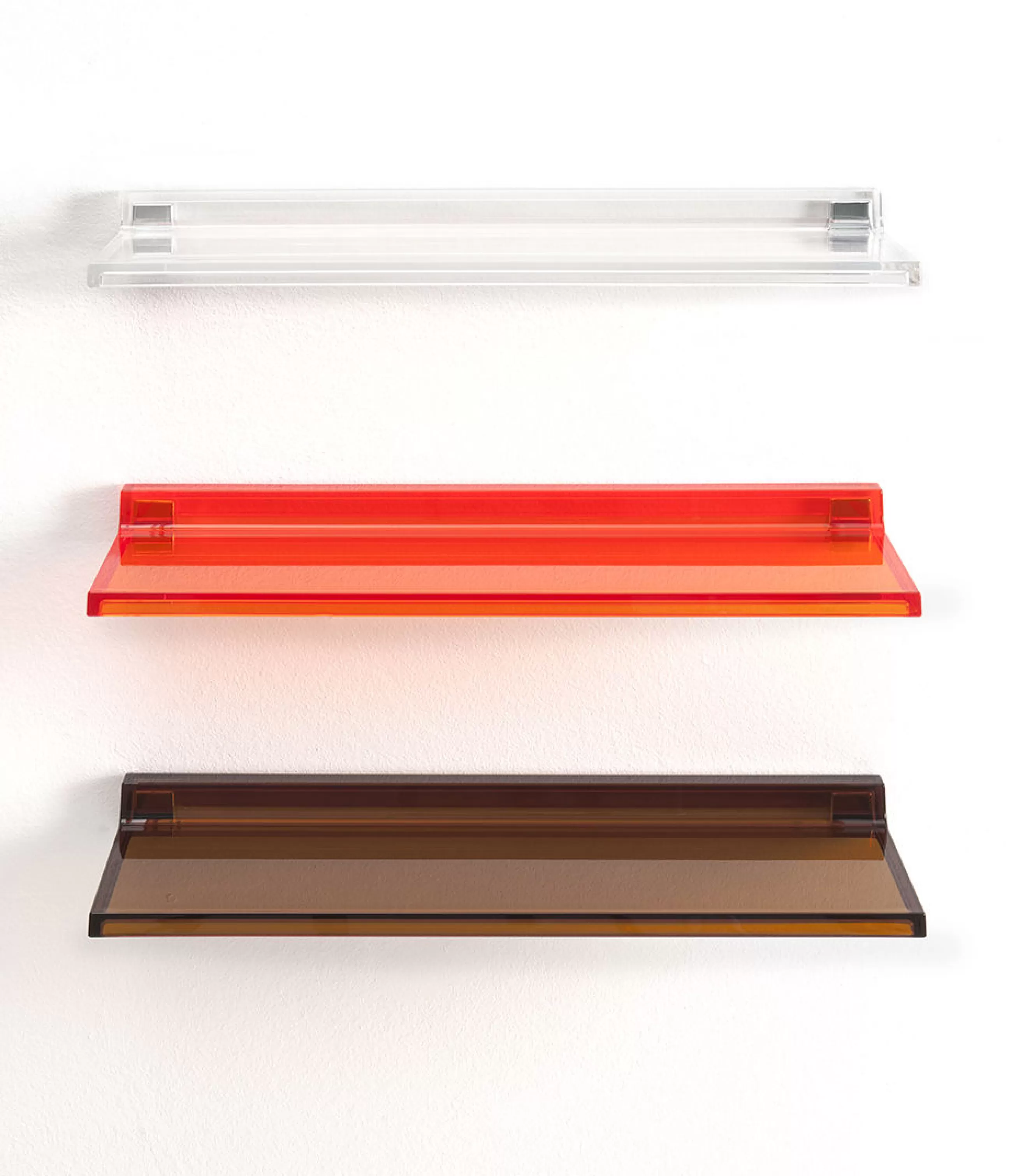 Accessoires Salle De Bains>Kartell Etagere Shelfish Plastique Marron / L 45 Cm - Ambre
