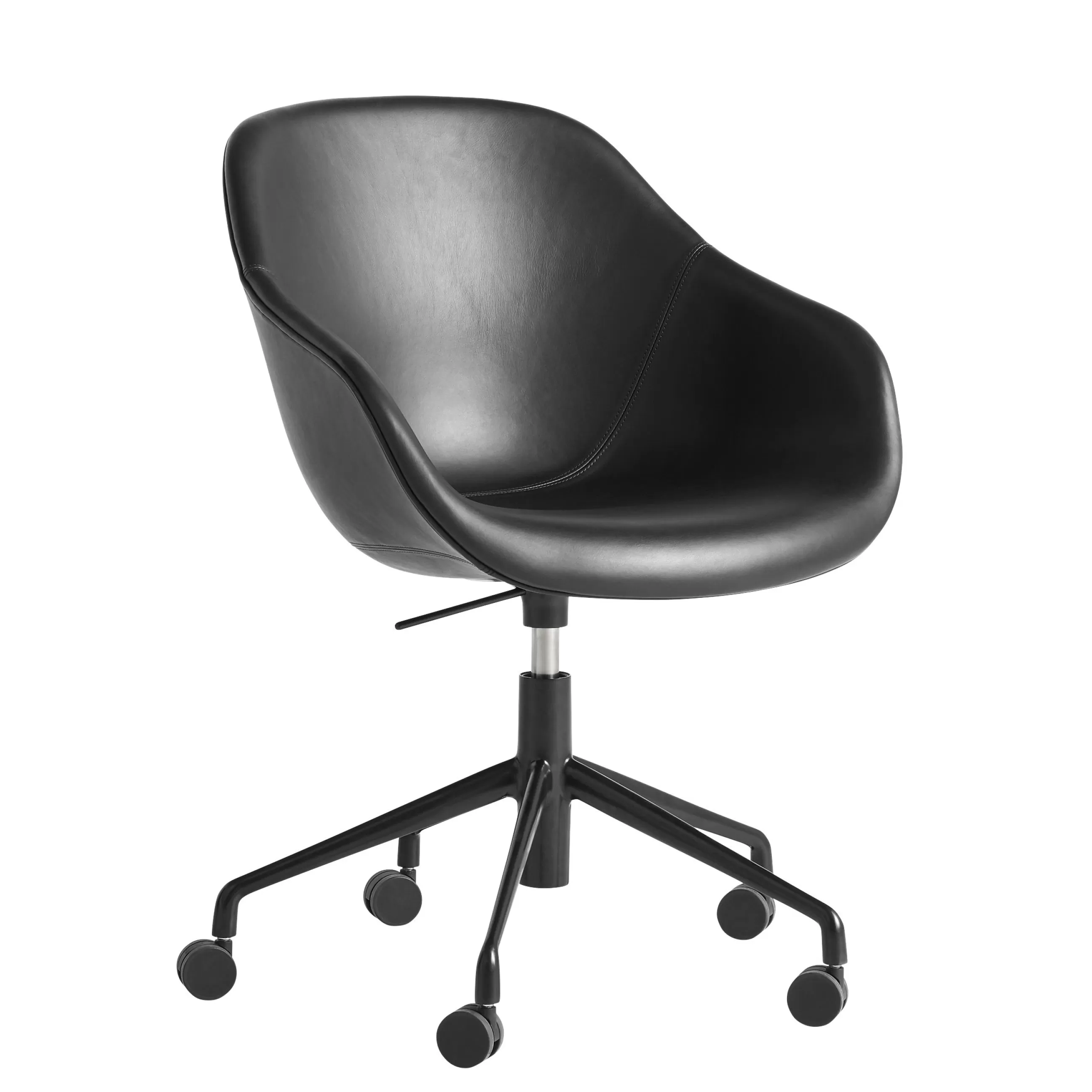Fauteuils De Bureau>Hay Fauteuil A Roulettes About A Chair Aac153 Cuir / Rembourre - Dossier Haut - Cuir Integral - Noir