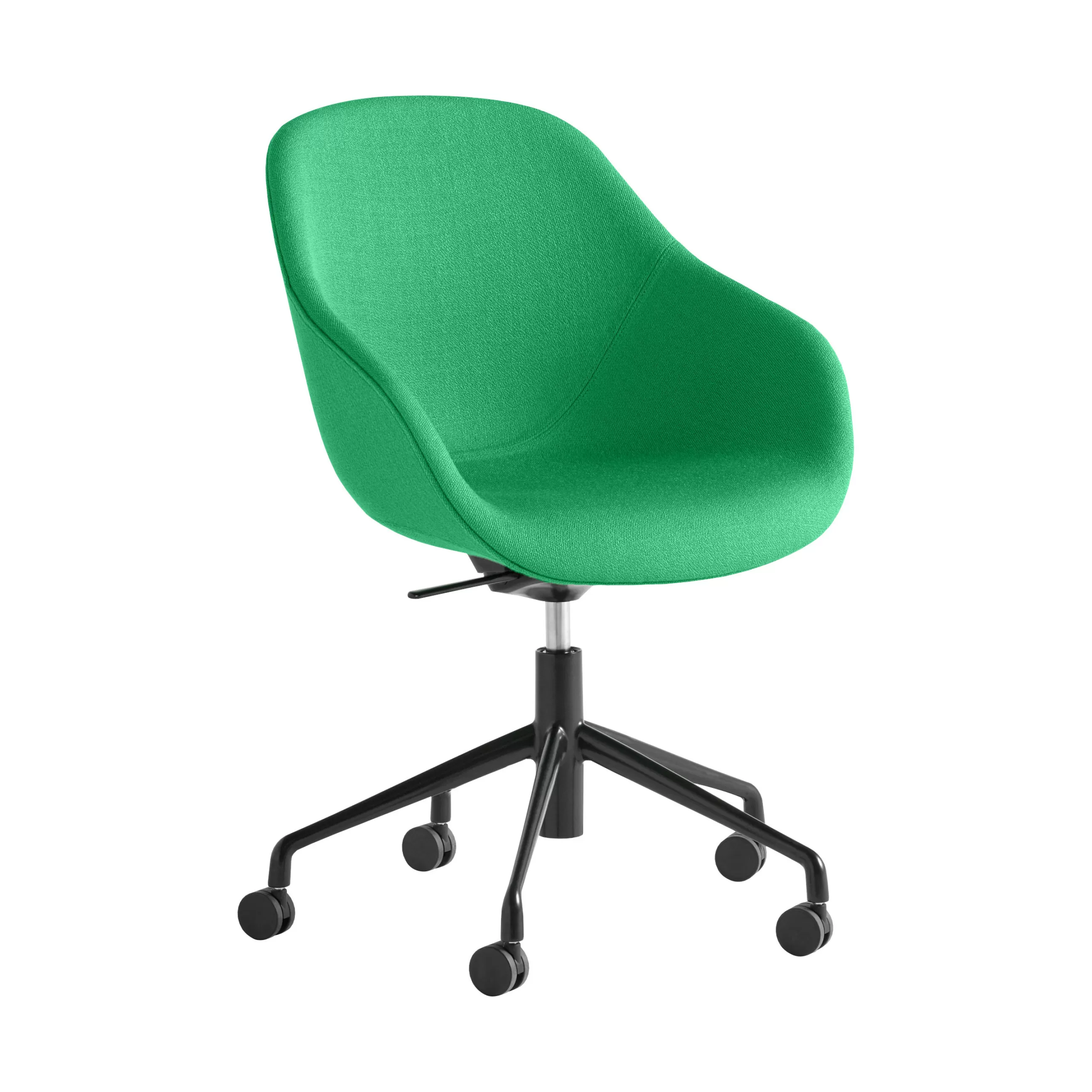 Fauteuils De Bureau>Hay Fauteuil A Roulettes About A Chair Aac155 Tissu Vert / Rembourre - Tissu Integral - Noir - Vert