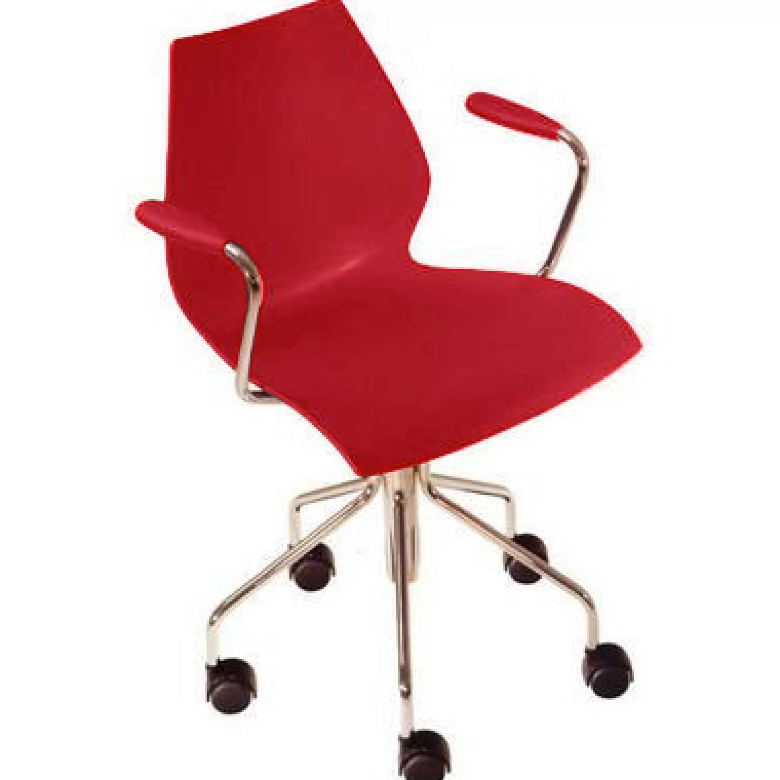 Fauteuils De Bureau>Kartell Fauteuil A Roulettes Maui Plastique- Rouge