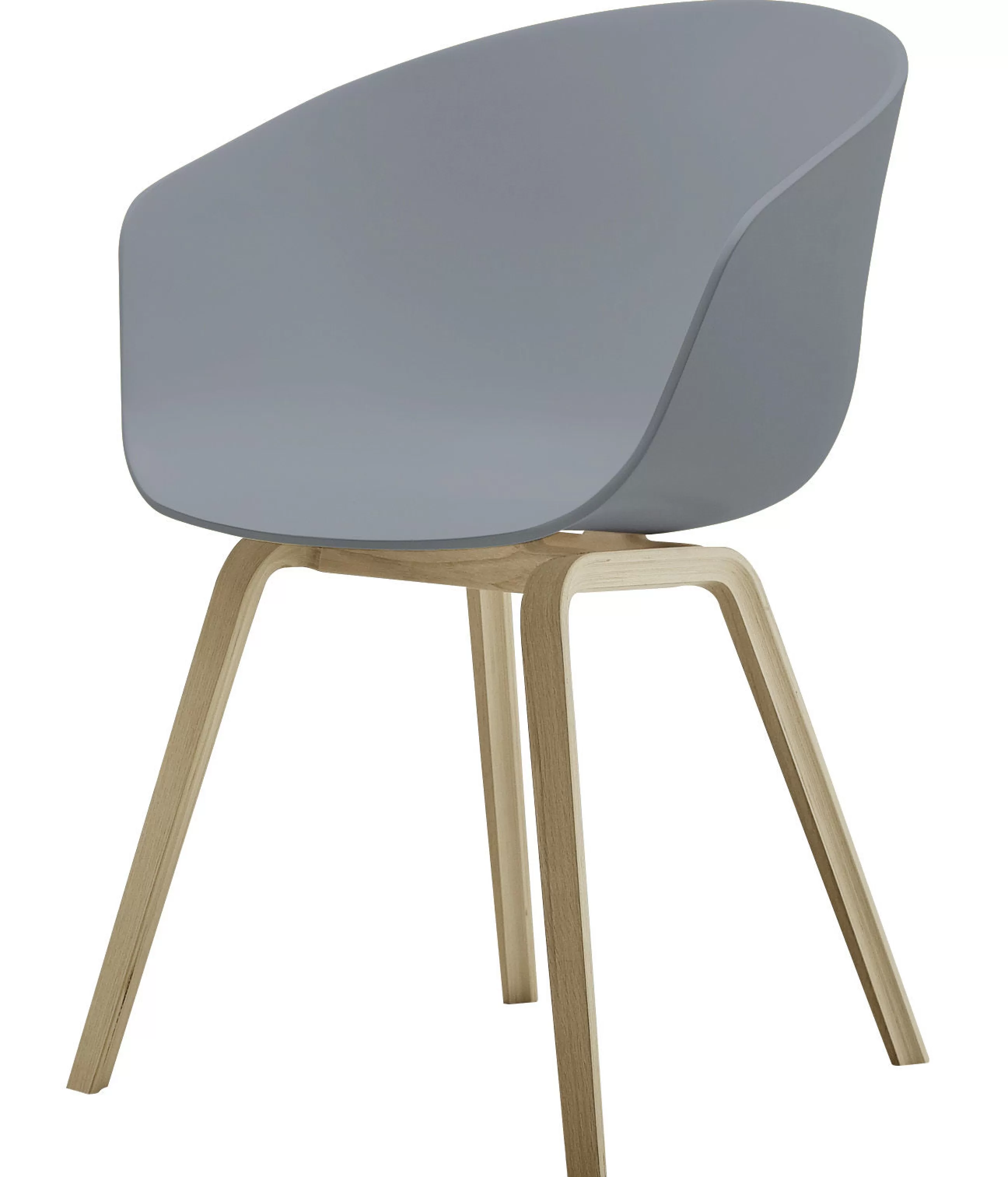 Fauteuils De Bureau>Hay Fauteuil About A Chair Aac22 Plastique Bois- Chene Savonne - Gris